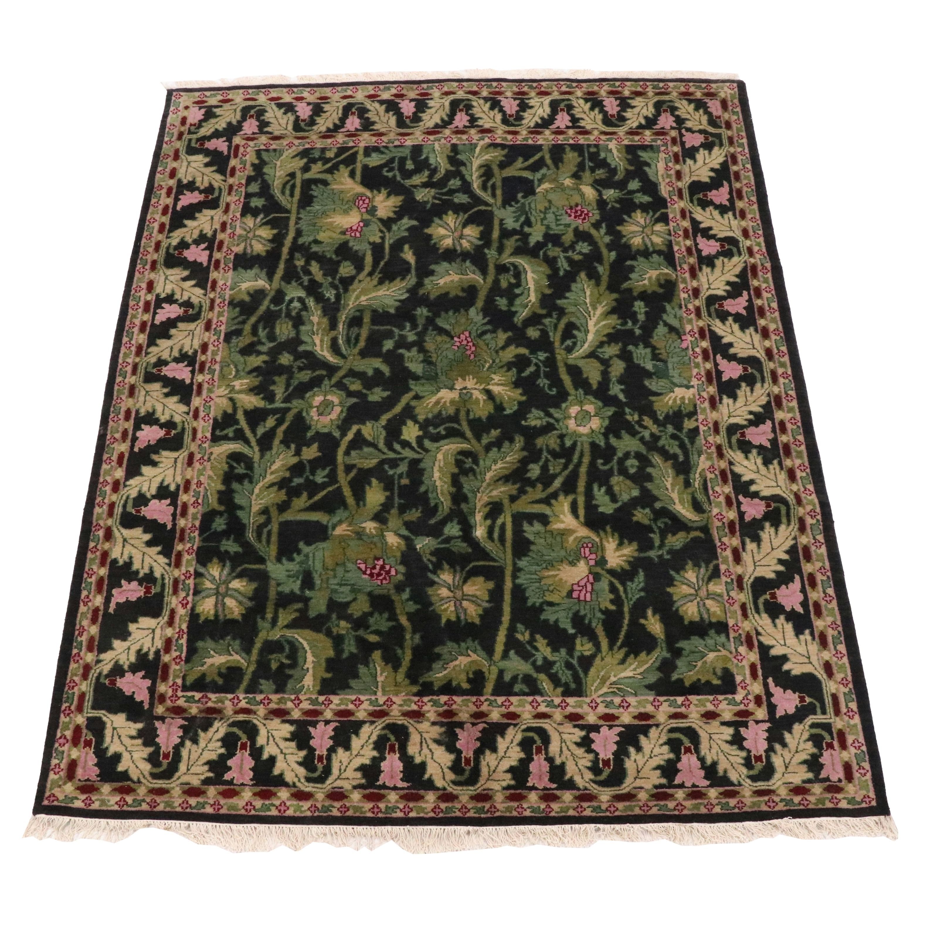 7'11 x 10'3 Hand-Knotted Indian Area Rug