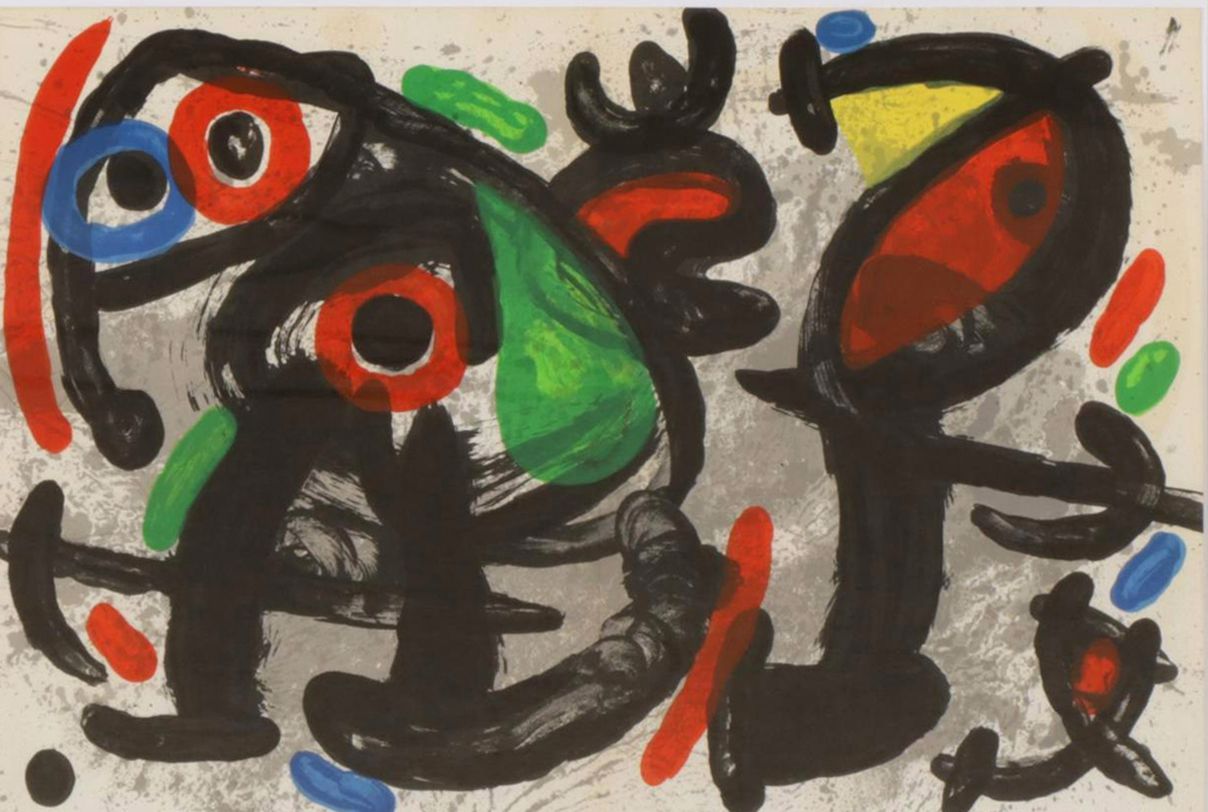 Joan Miró Color Lithograph from Derrière le Miroir "Ronde de Nuit," 1970