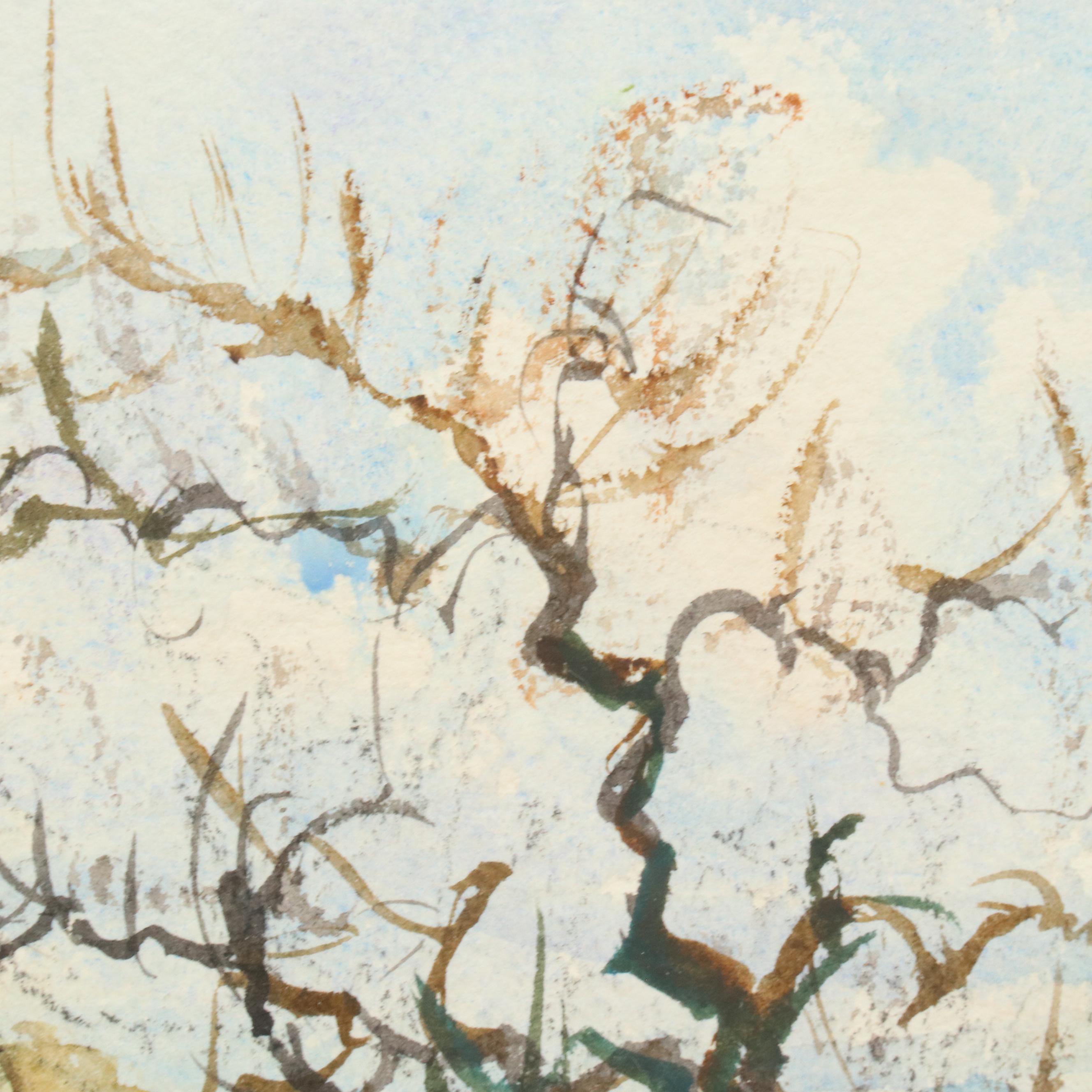 William S. Darling Watercolor Painting of Western Rural Landscape