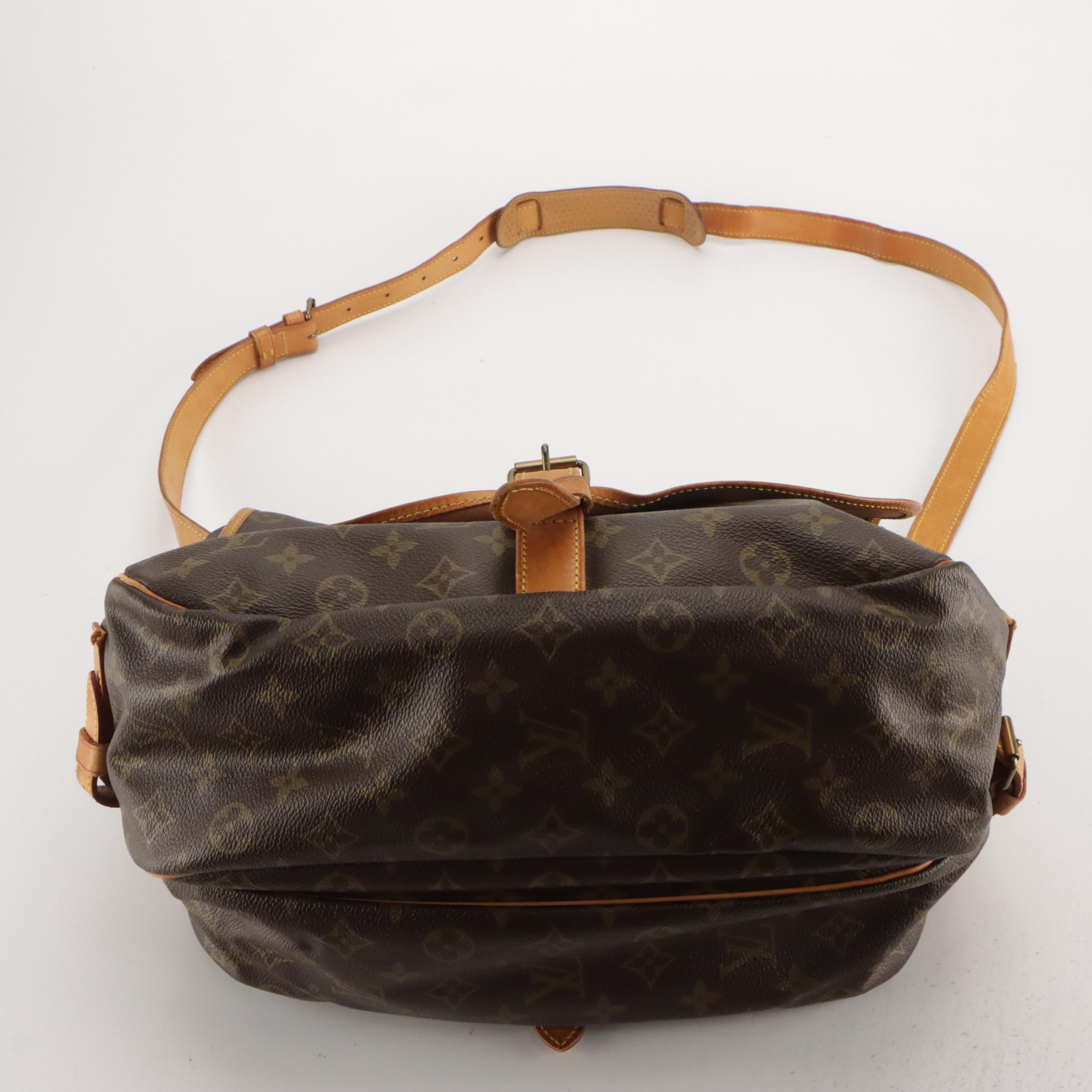 Louis Vuitton Saumur 35 in Monogram Canvas and Vachetta Leather