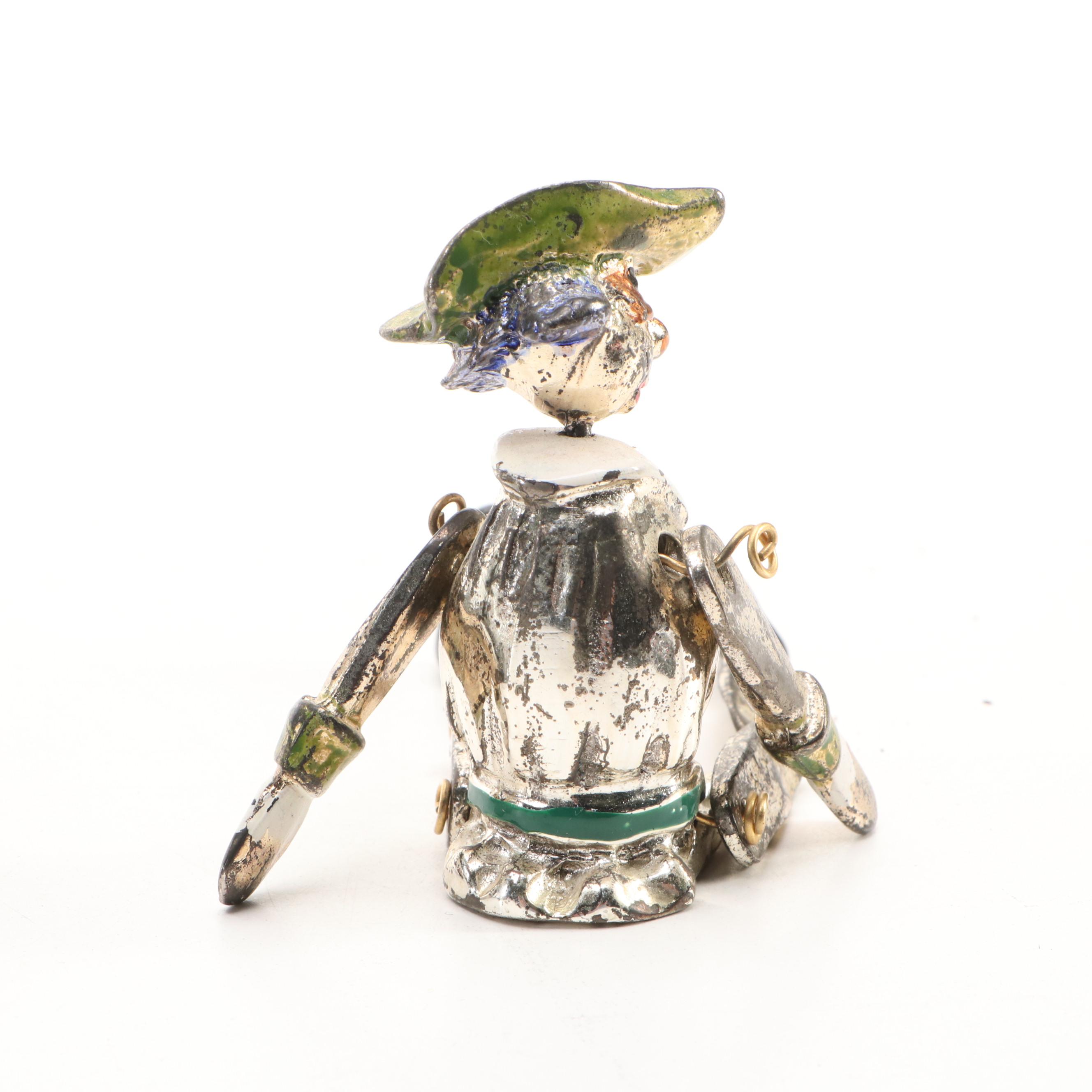 Welded Washer, Nut and Bolt Musicians with Wire Jointed Metal Carnevale Jester