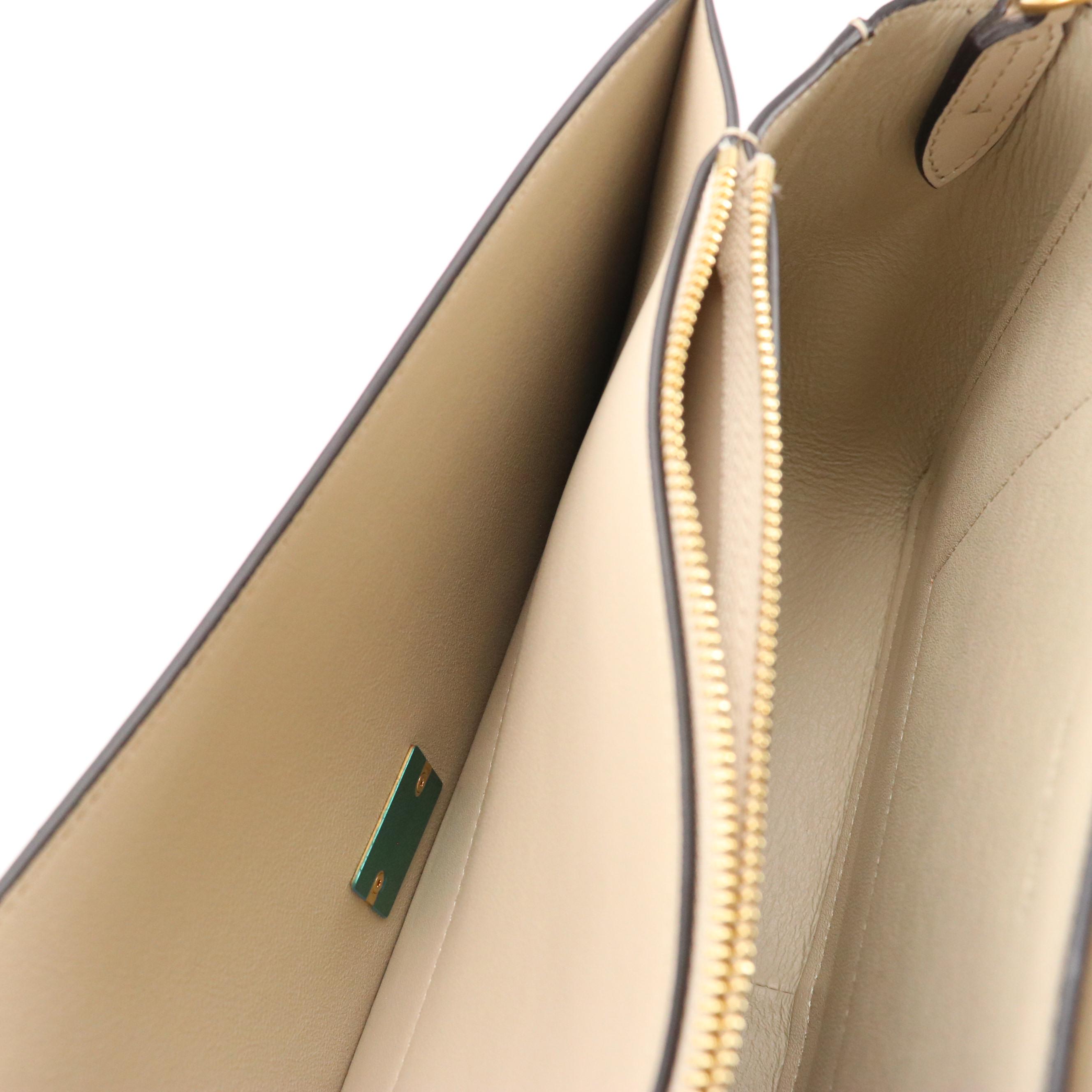 Céline Medium Frame Shoulder Bag in Grege and Storm Calfskin Leather, With Tag