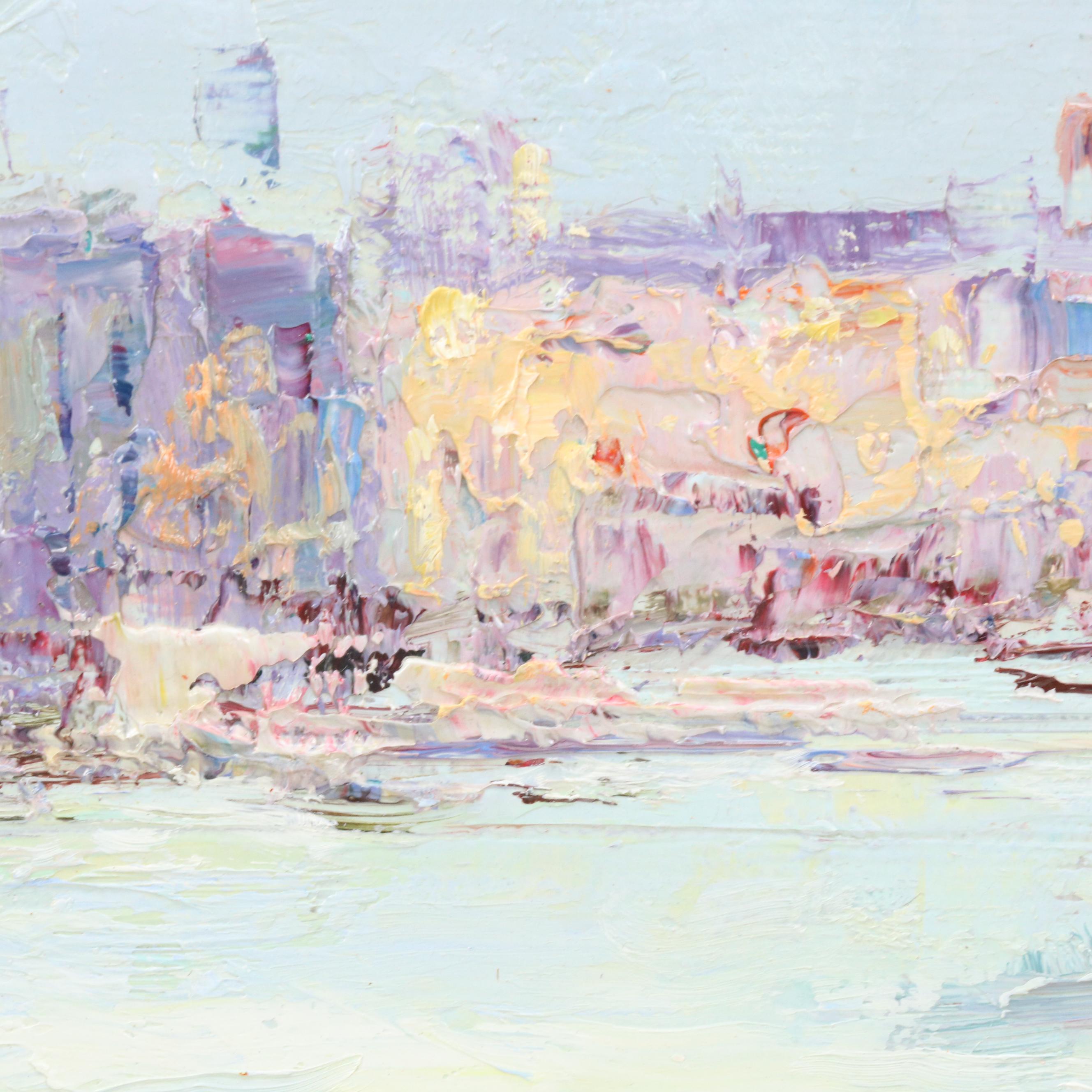 Morgan (Sun-Ki Back) Oil Painting of Venetian Canal Scene , 21st Century