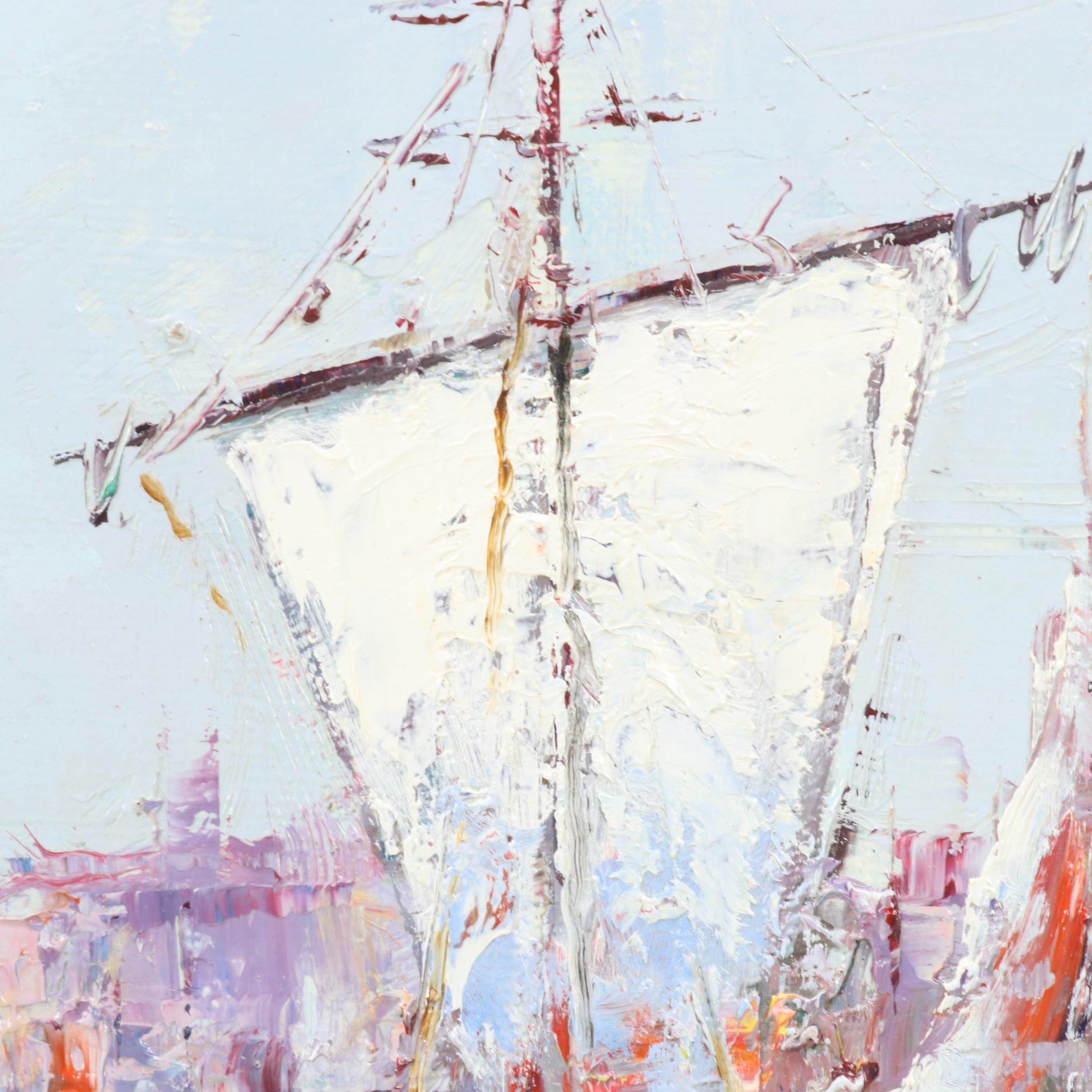 Morgan (Sun-Ki Back) Oil Painting of Venetian Canal Scene , 21st Century