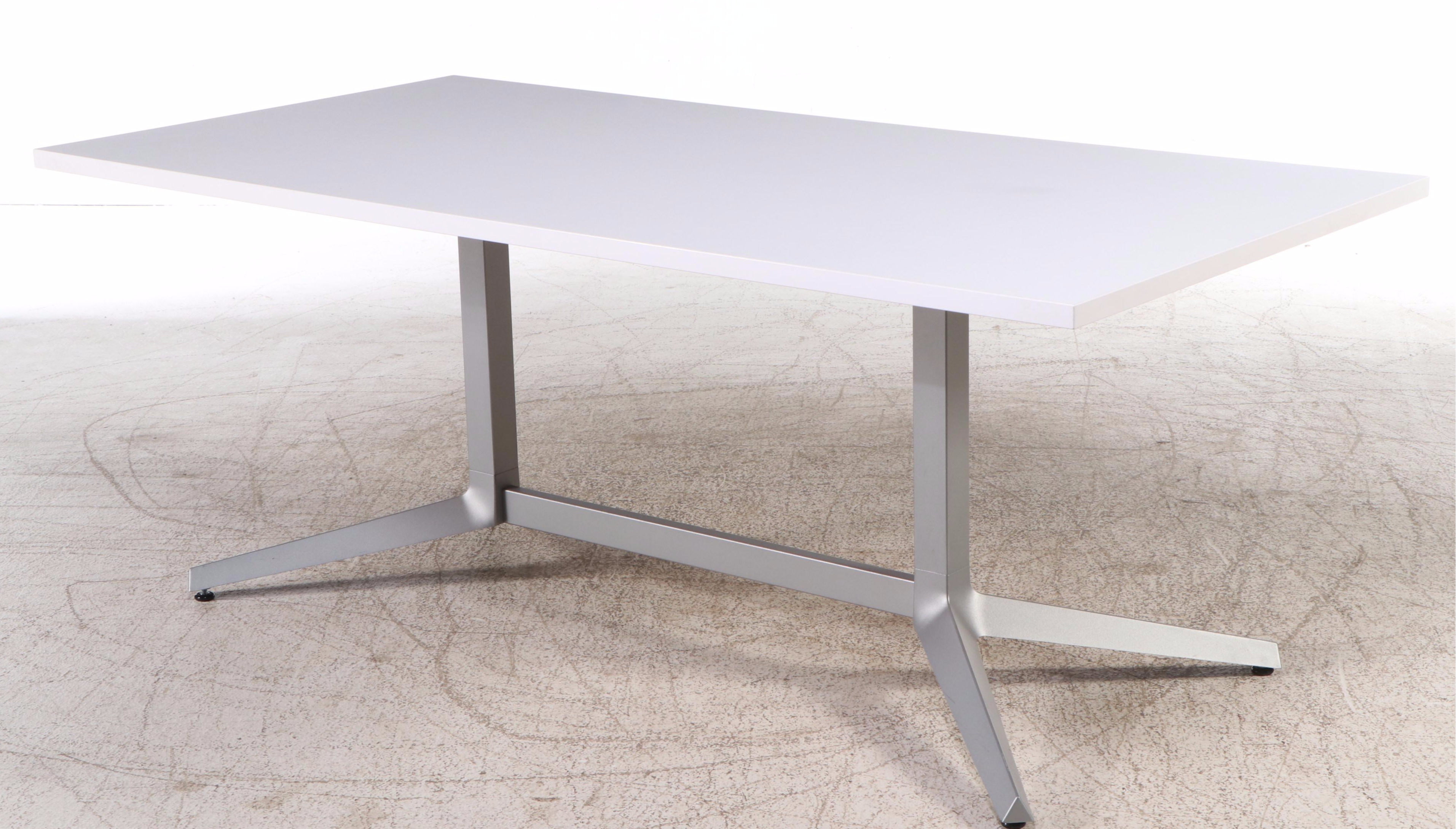Knoll Contemporary Laminate Table with Metal Frame