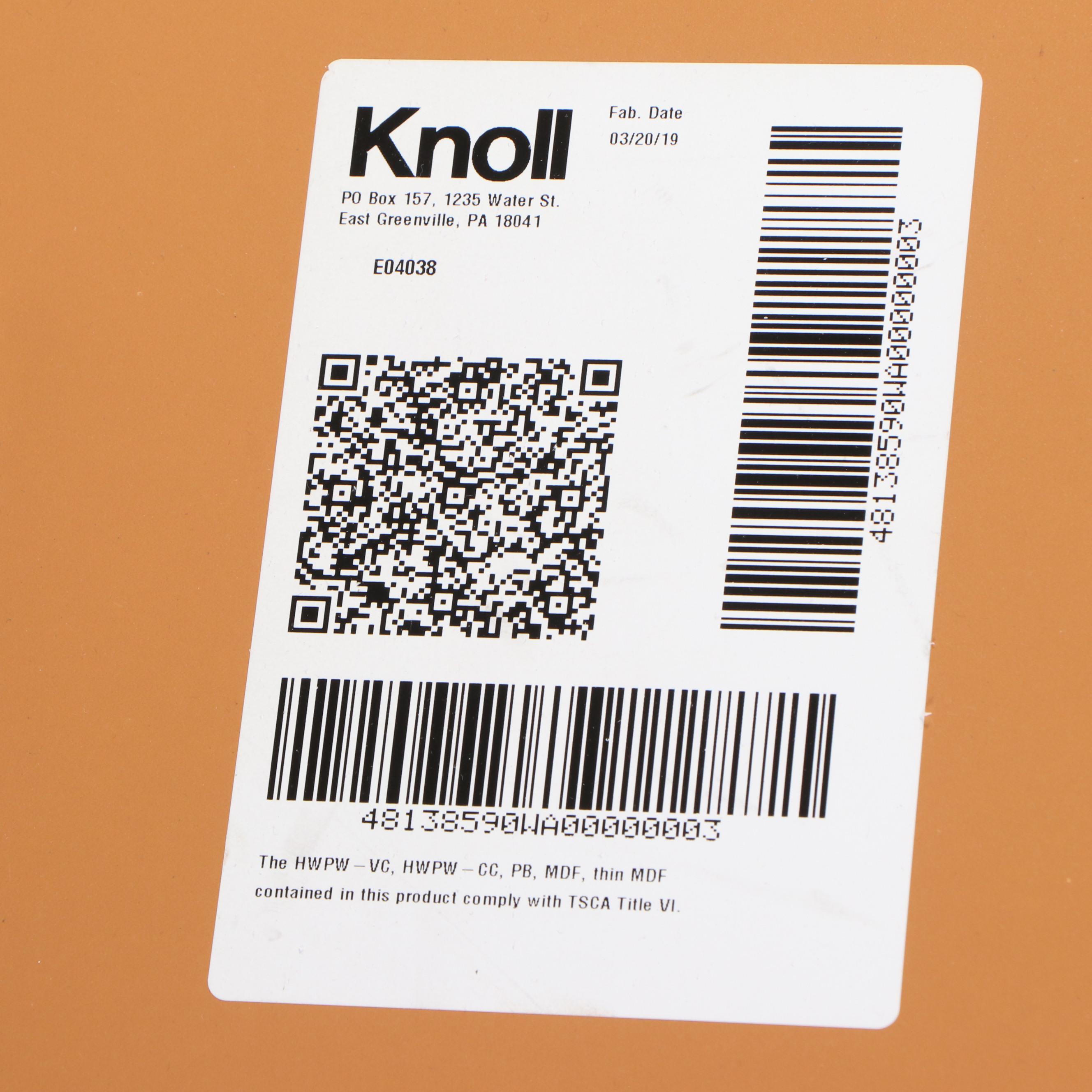 Knoll Contemporary Laminate Table with Metal Frame