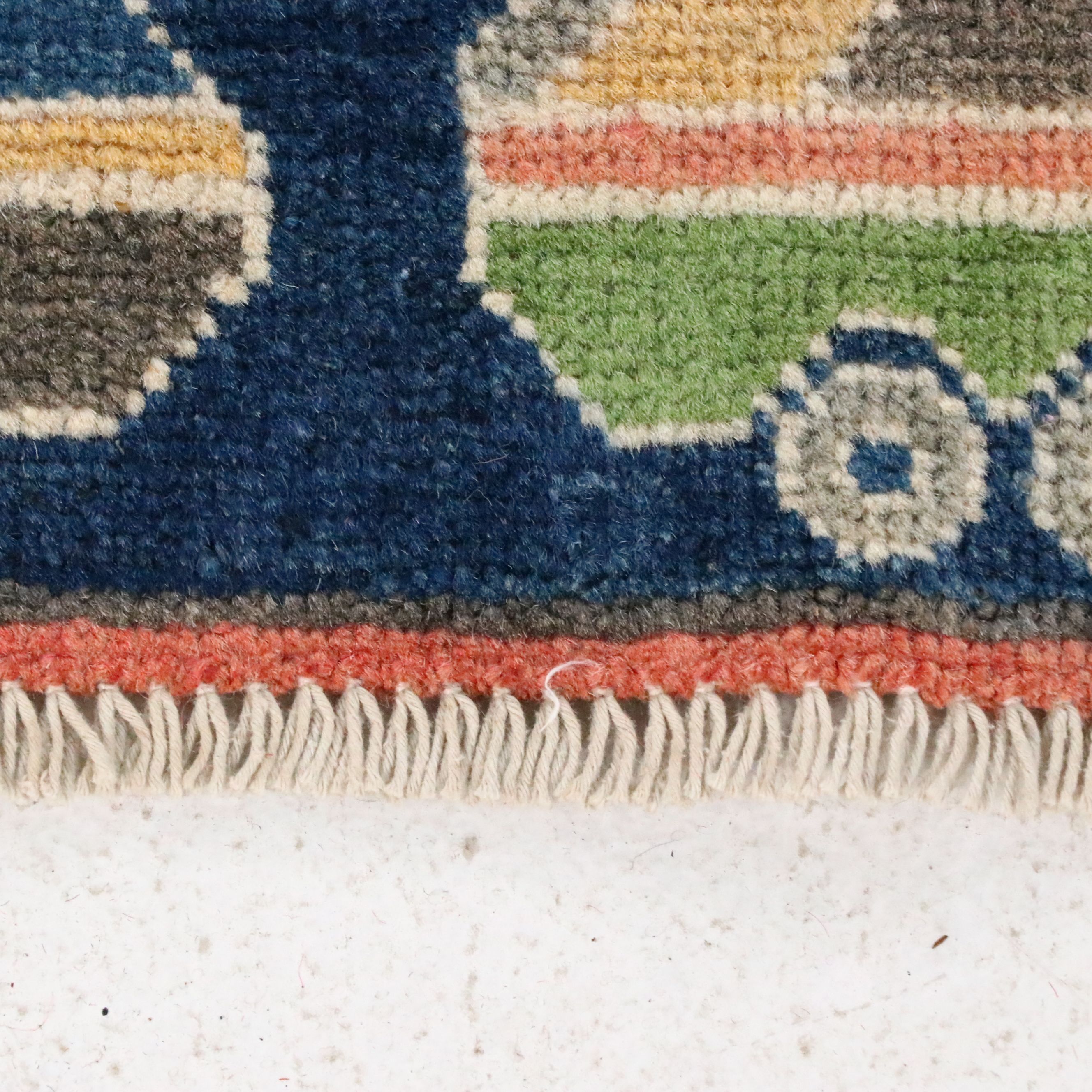 5' x 7'3 Hand-Knotted Afghan Pictorial War Area Rug