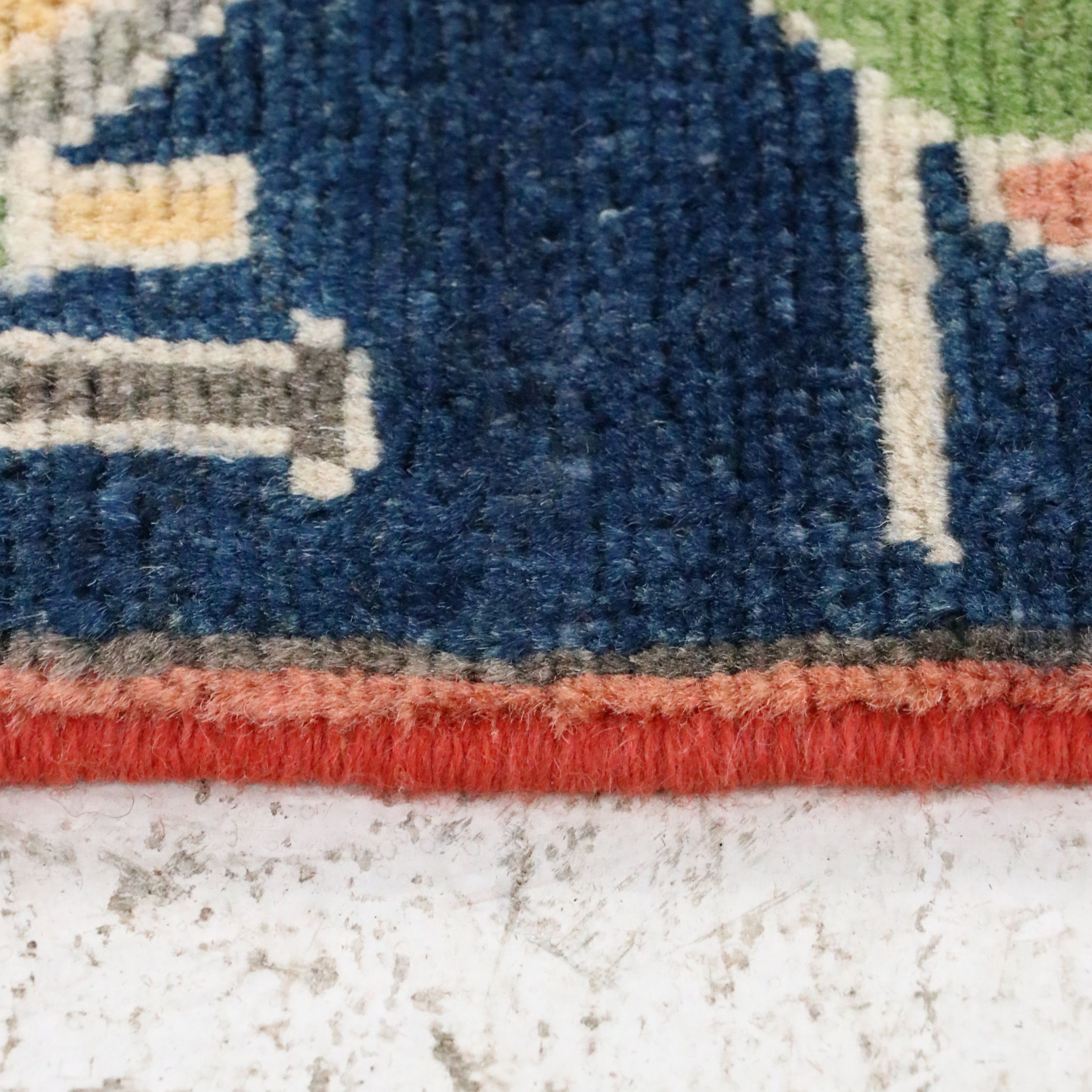 5' x 7'3 Hand-Knotted Afghan Pictorial War Area Rug