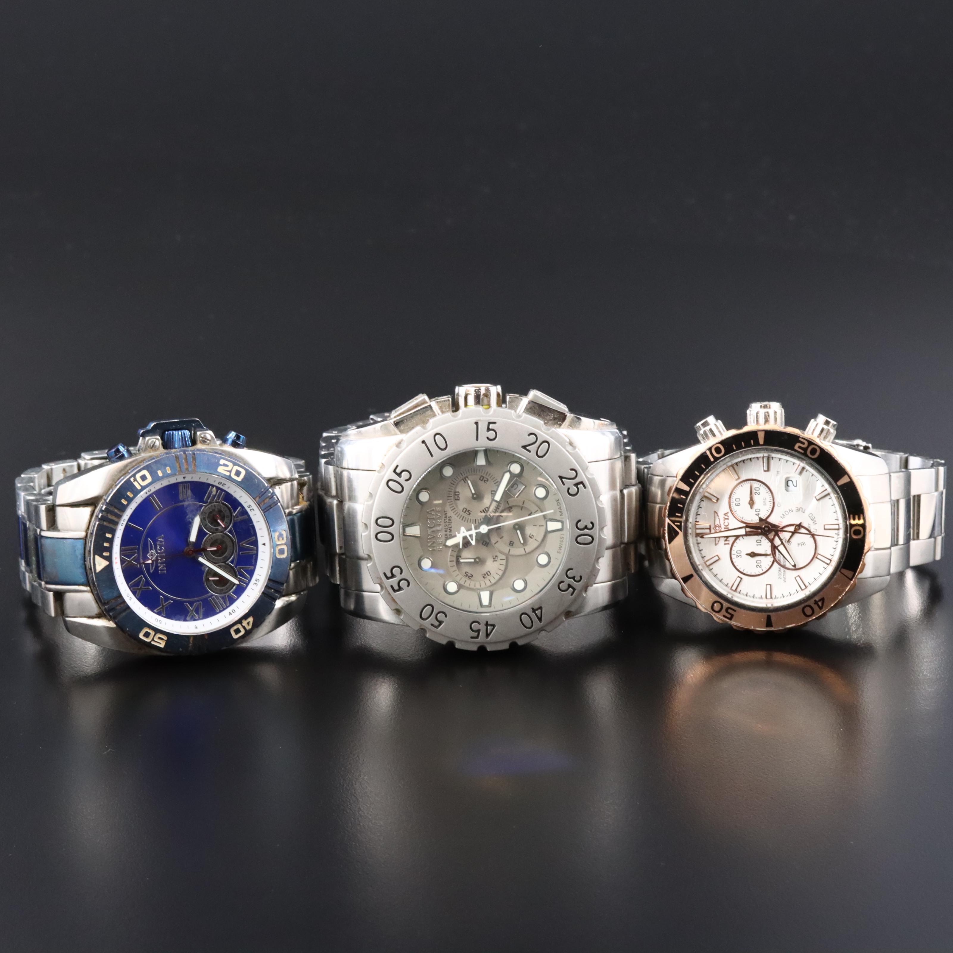 Invicta Reserve Diver, Pro Diver and S1 Rally Watches