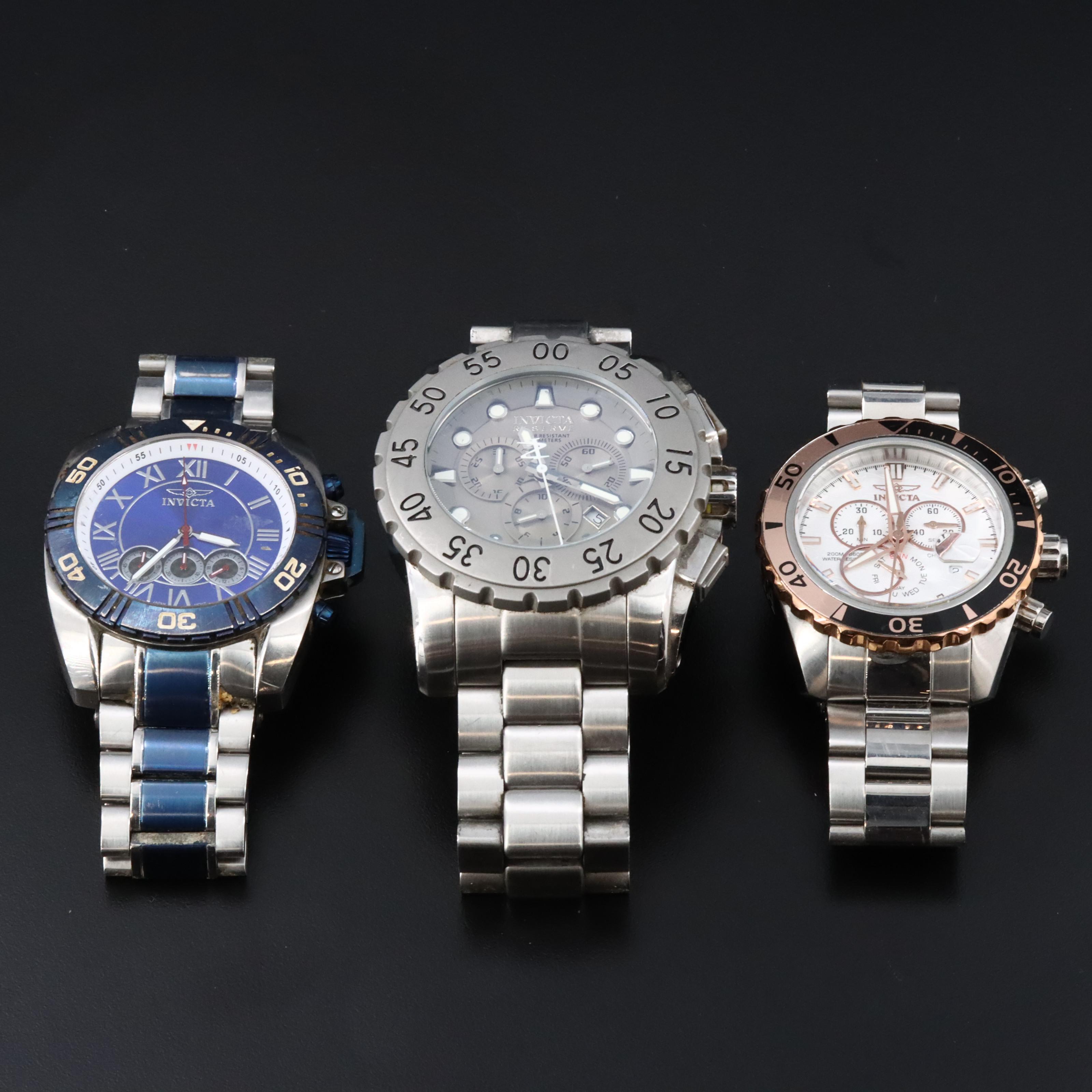 Invicta Reserve Diver, Pro Diver and S1 Rally Watches