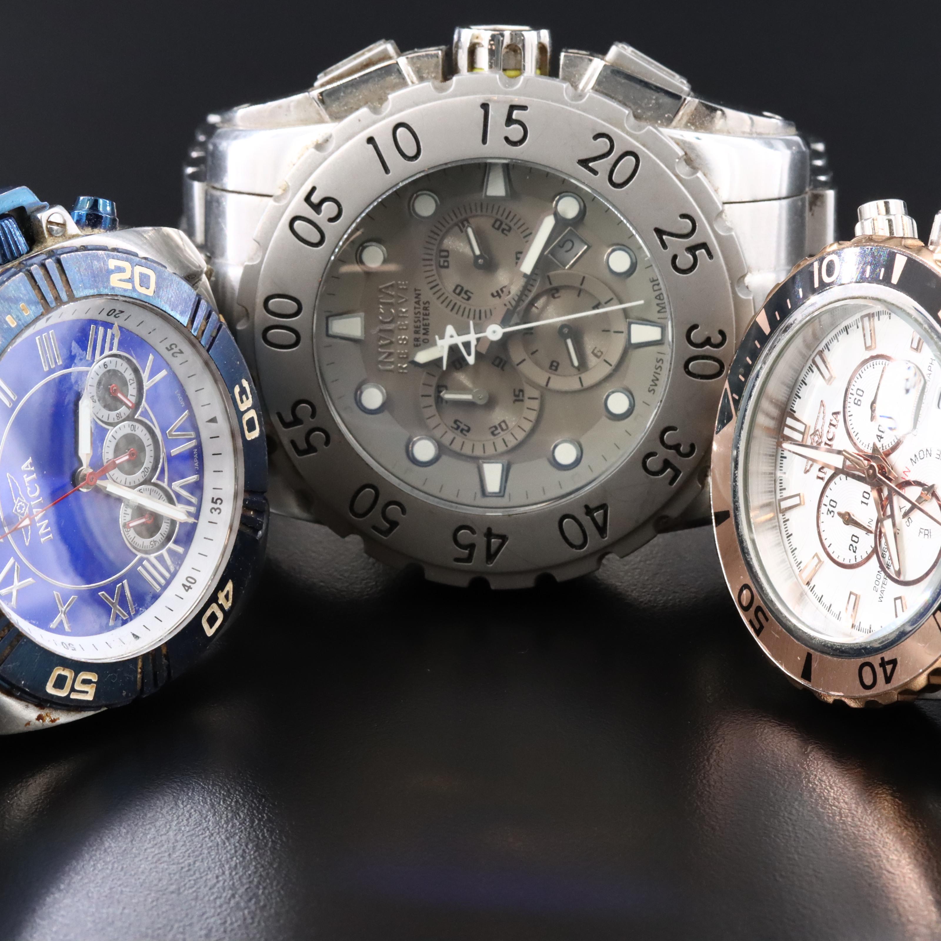 Invicta Reserve Diver, Pro Diver and S1 Rally Watches