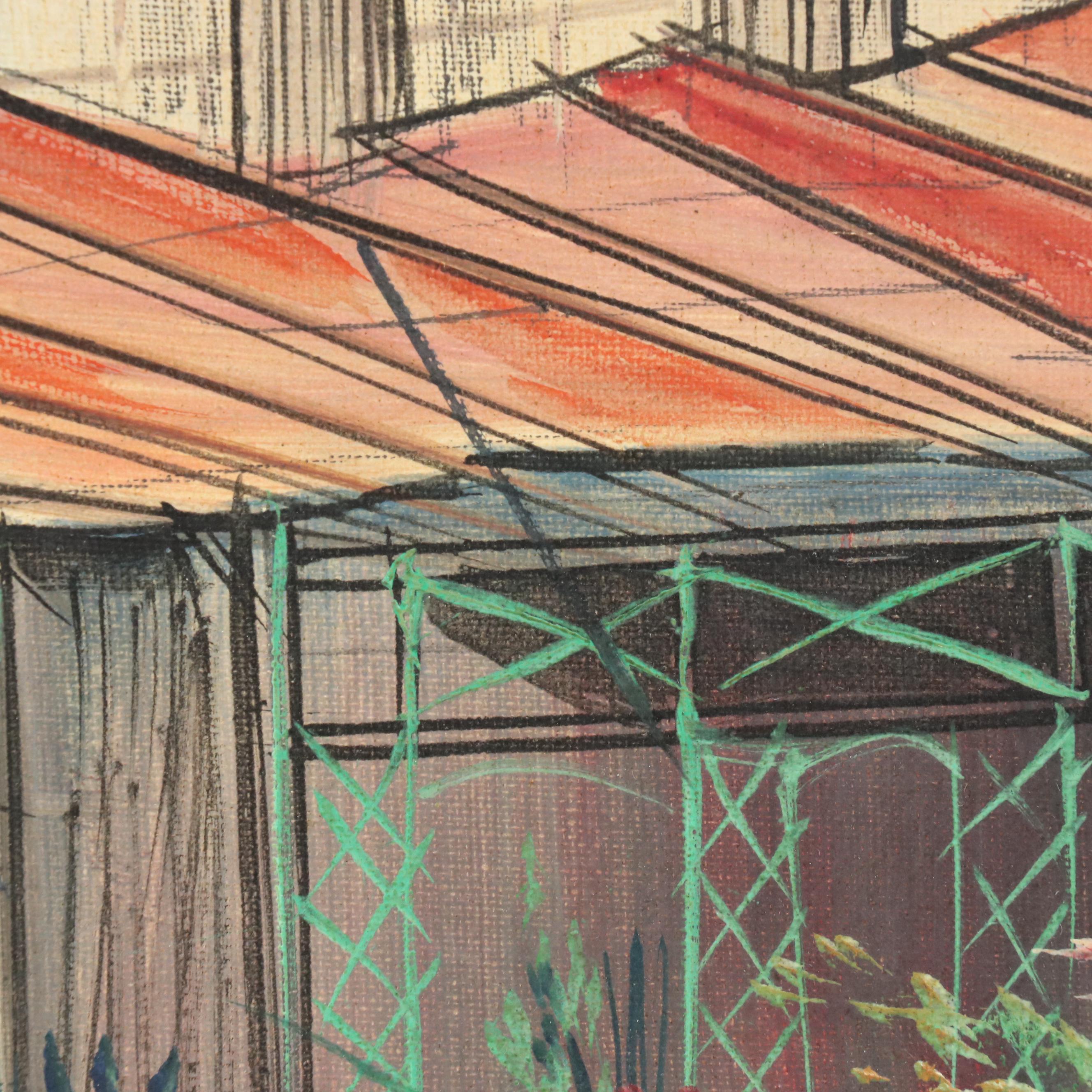 Paul Lambert Modernist Oil Painting "La Madeleine, Paris"