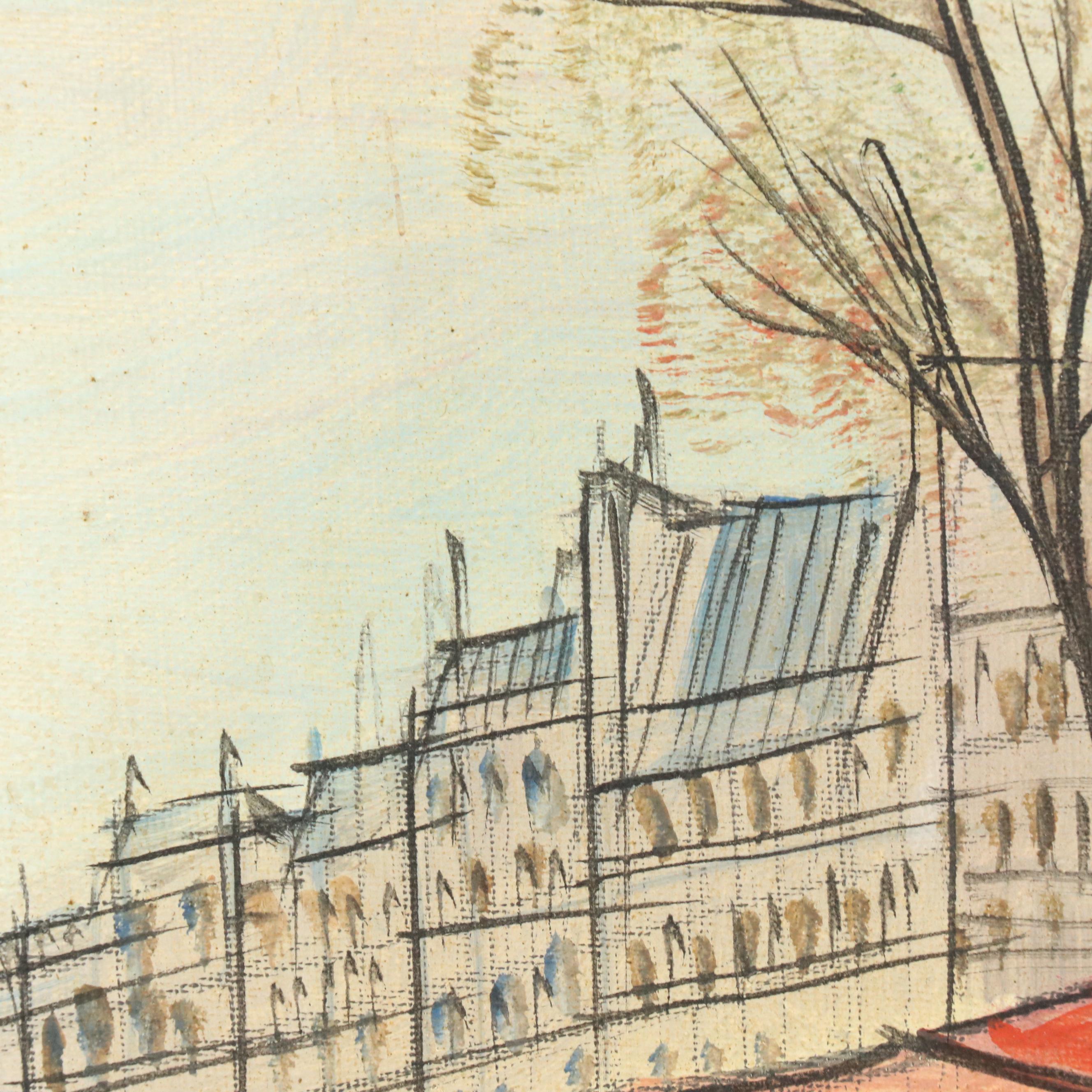 Paul Lambert Modernist Oil Painting "La Madeleine, Paris"