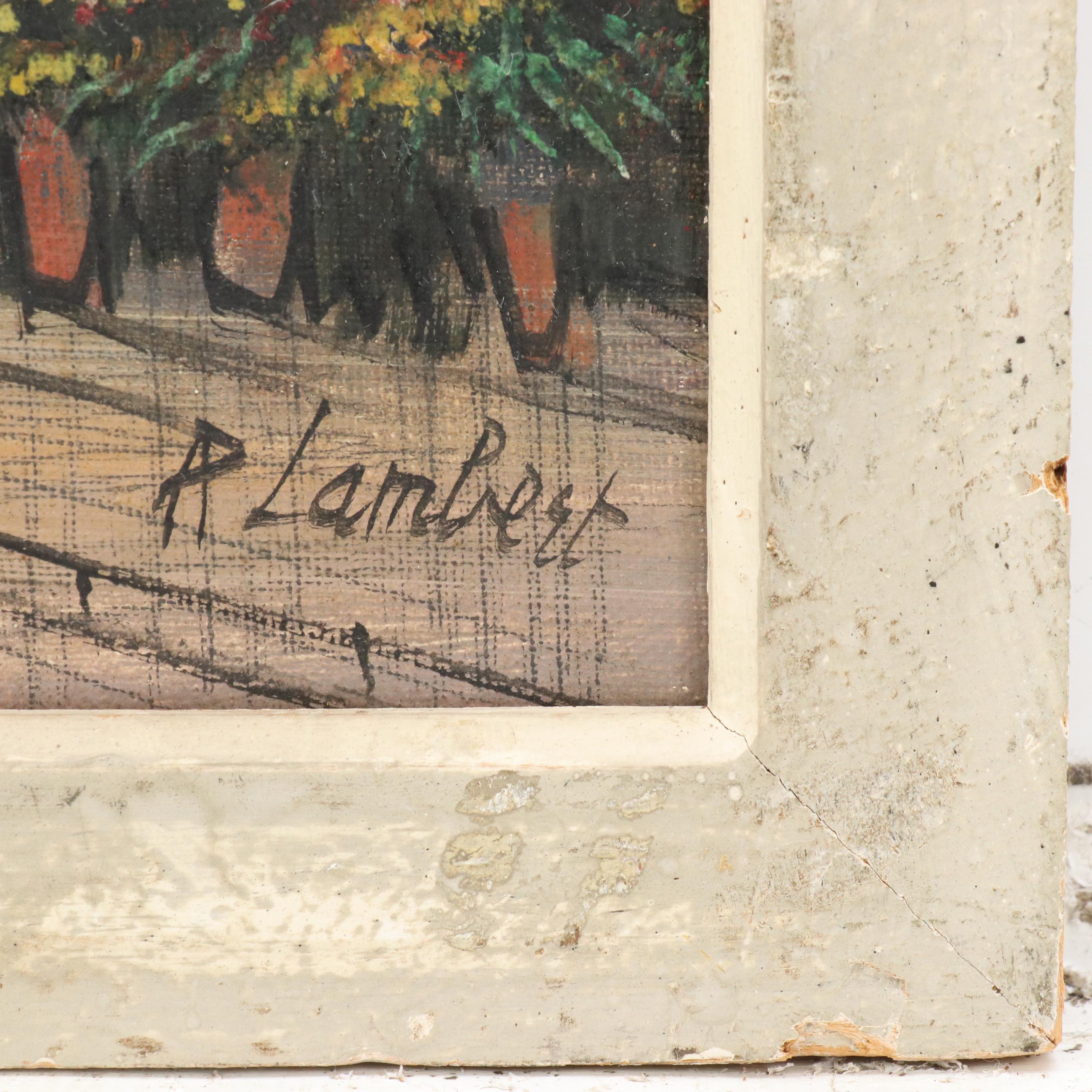 Paul Lambert Modernist Oil Painting "La Madeleine, Paris"