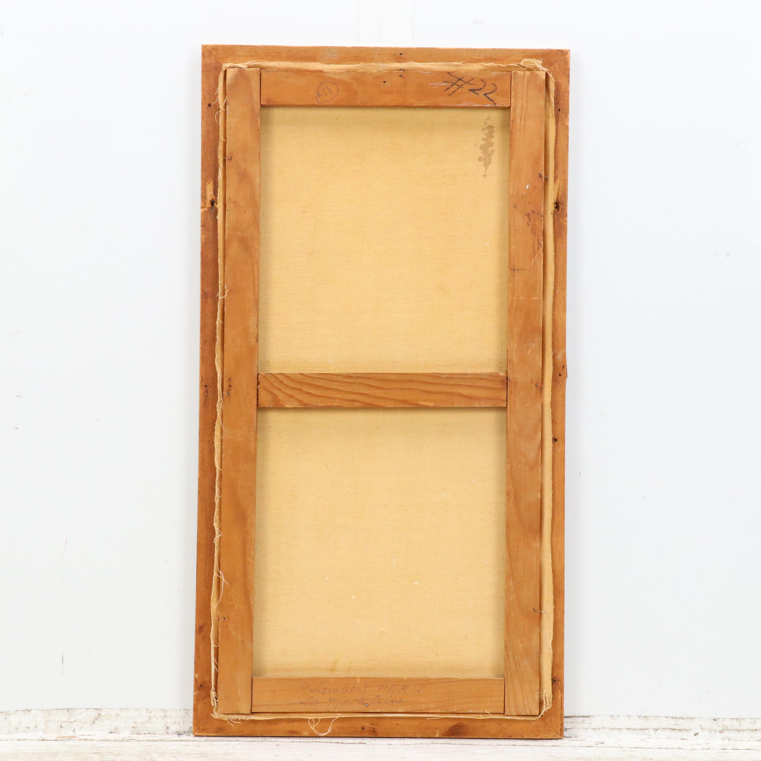 Paul Lambert Modernist Oil Painting "La Madeleine, Paris"