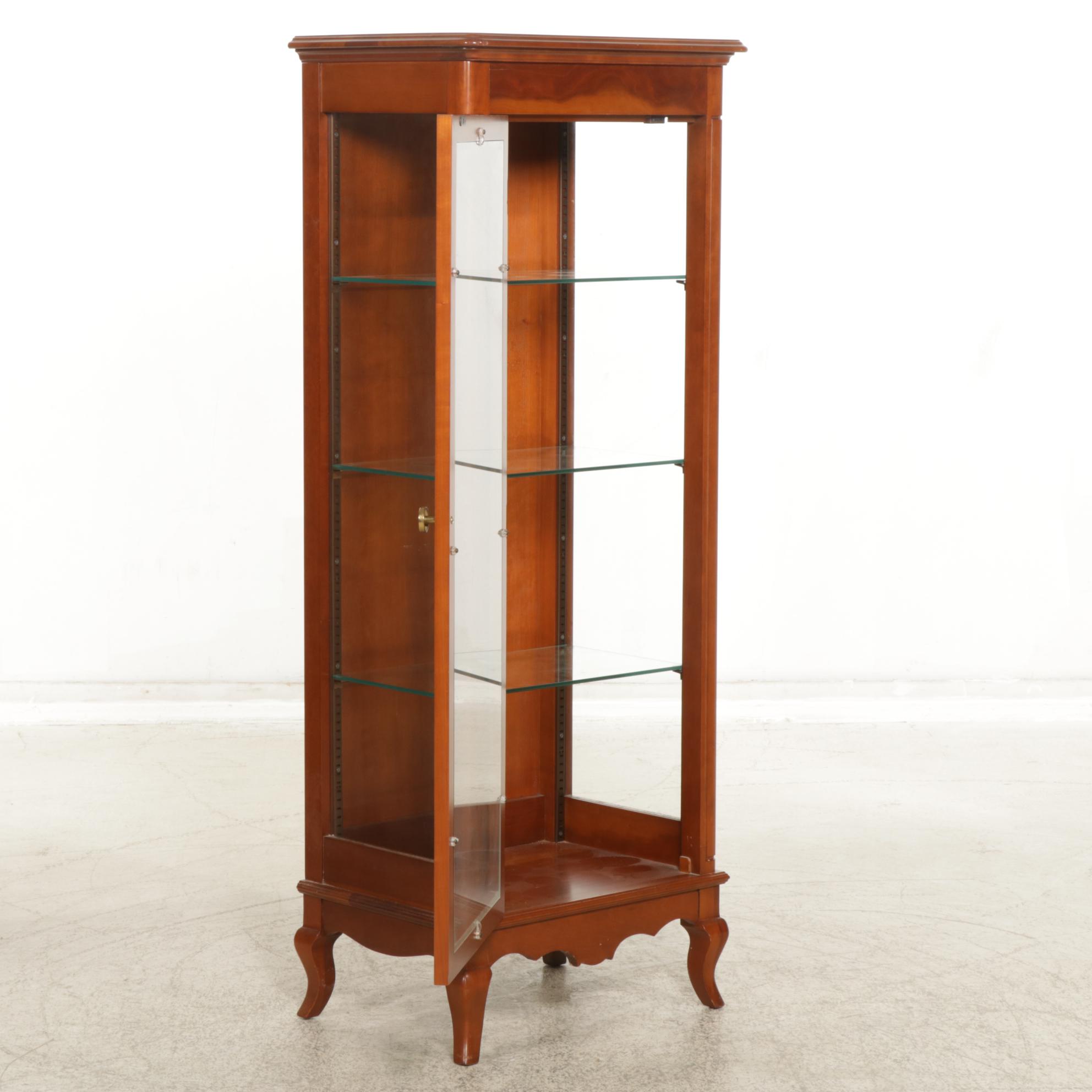 Carl Forslund Father and Three Sons Cherry Curio Cabinet