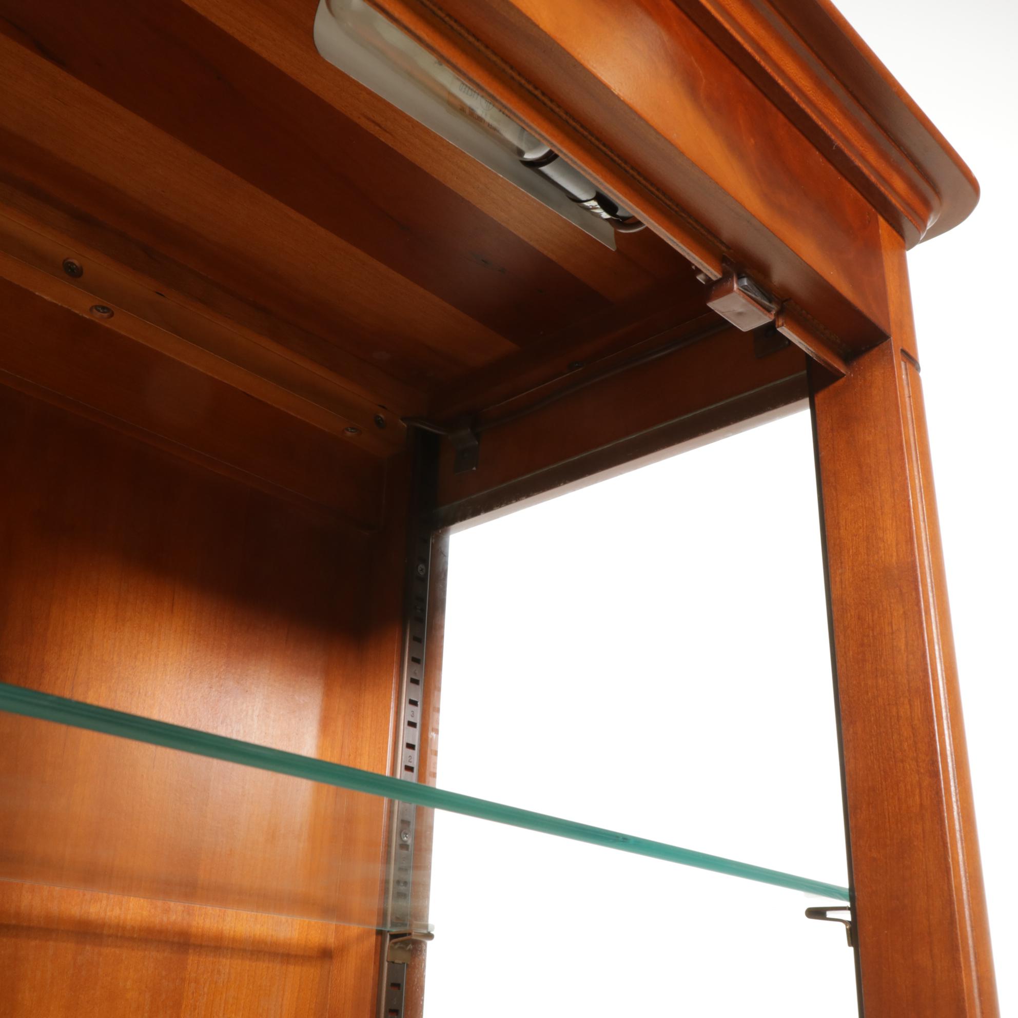 Carl Forslund Father and Three Sons Cherry Curio Cabinet