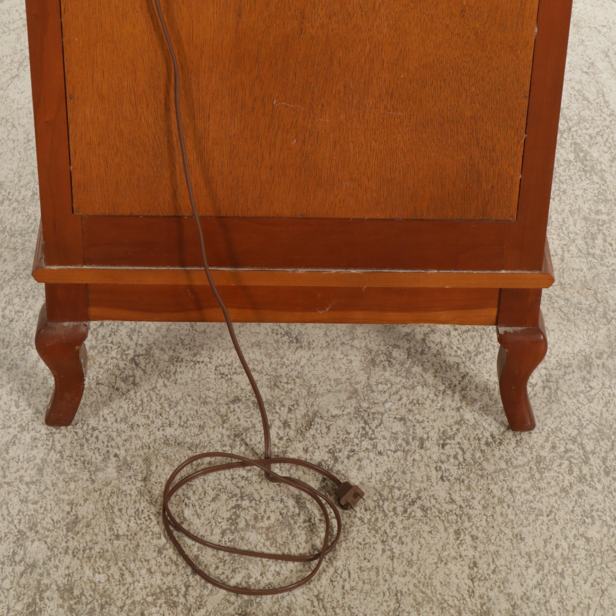 Carl Forslund Father and Three Sons Cherry Curio Cabinet