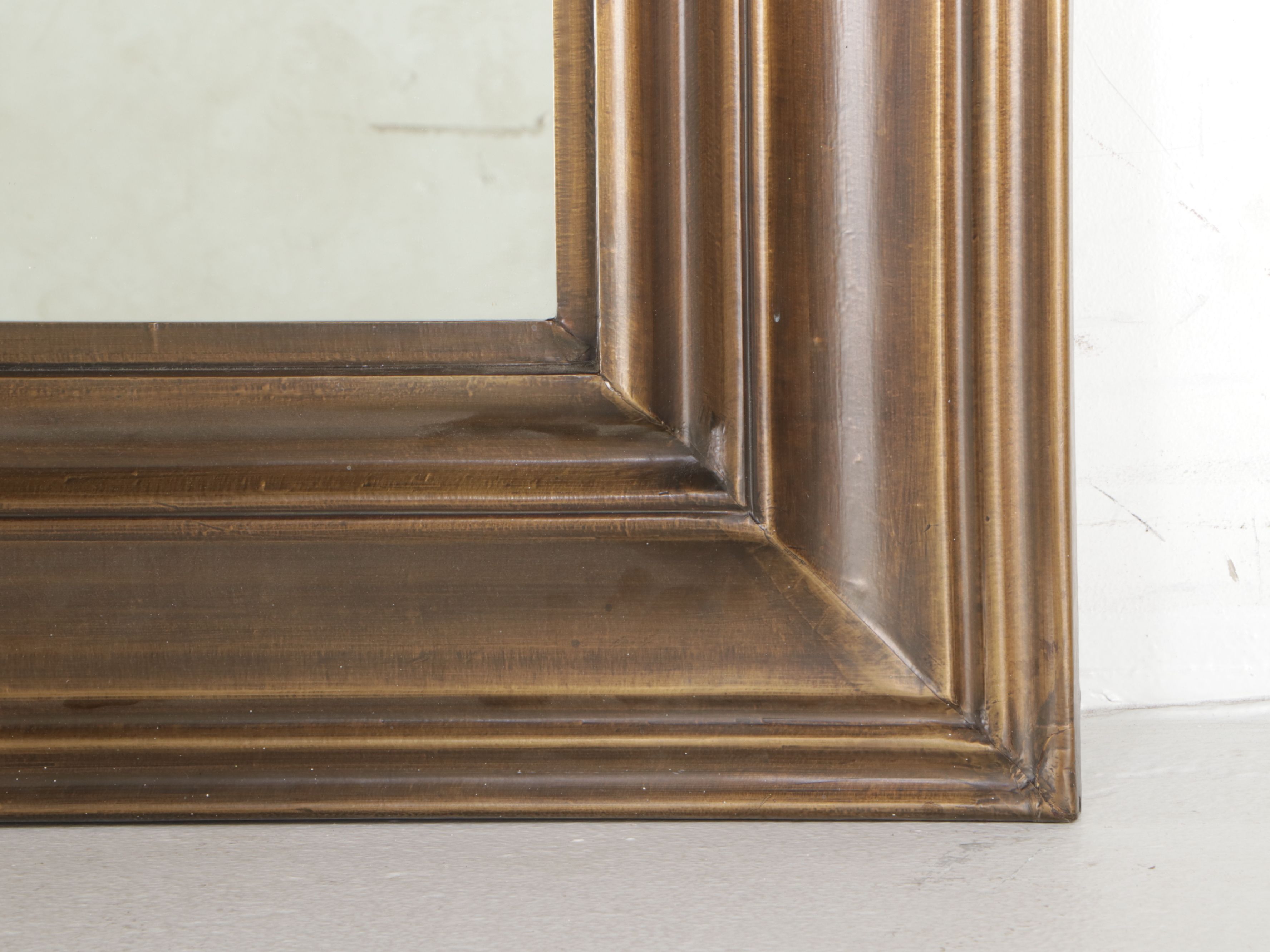 Gilt Wood Rectangular Full-Length Wall Mirror