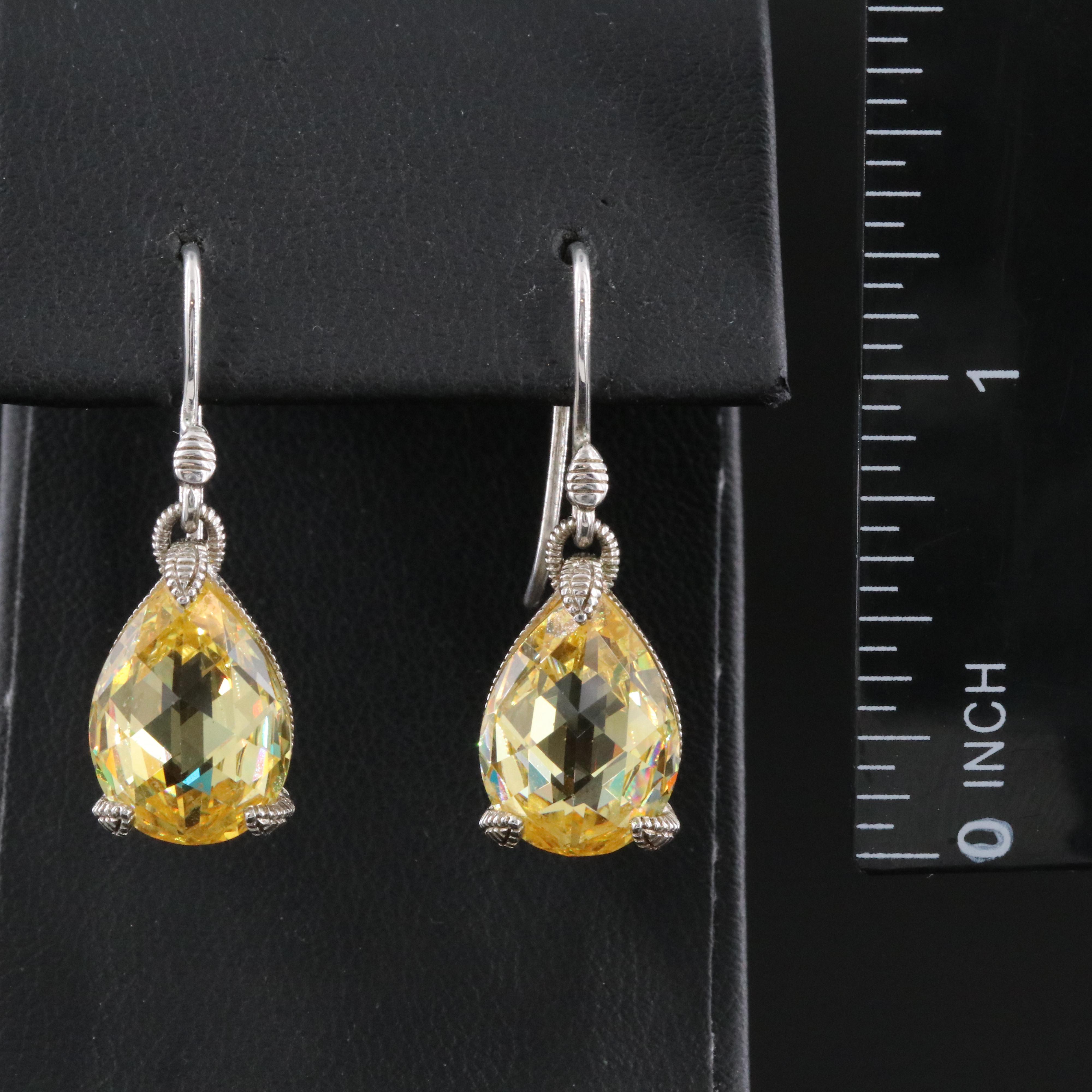 Judith Ripka Sterling CZ Earrings