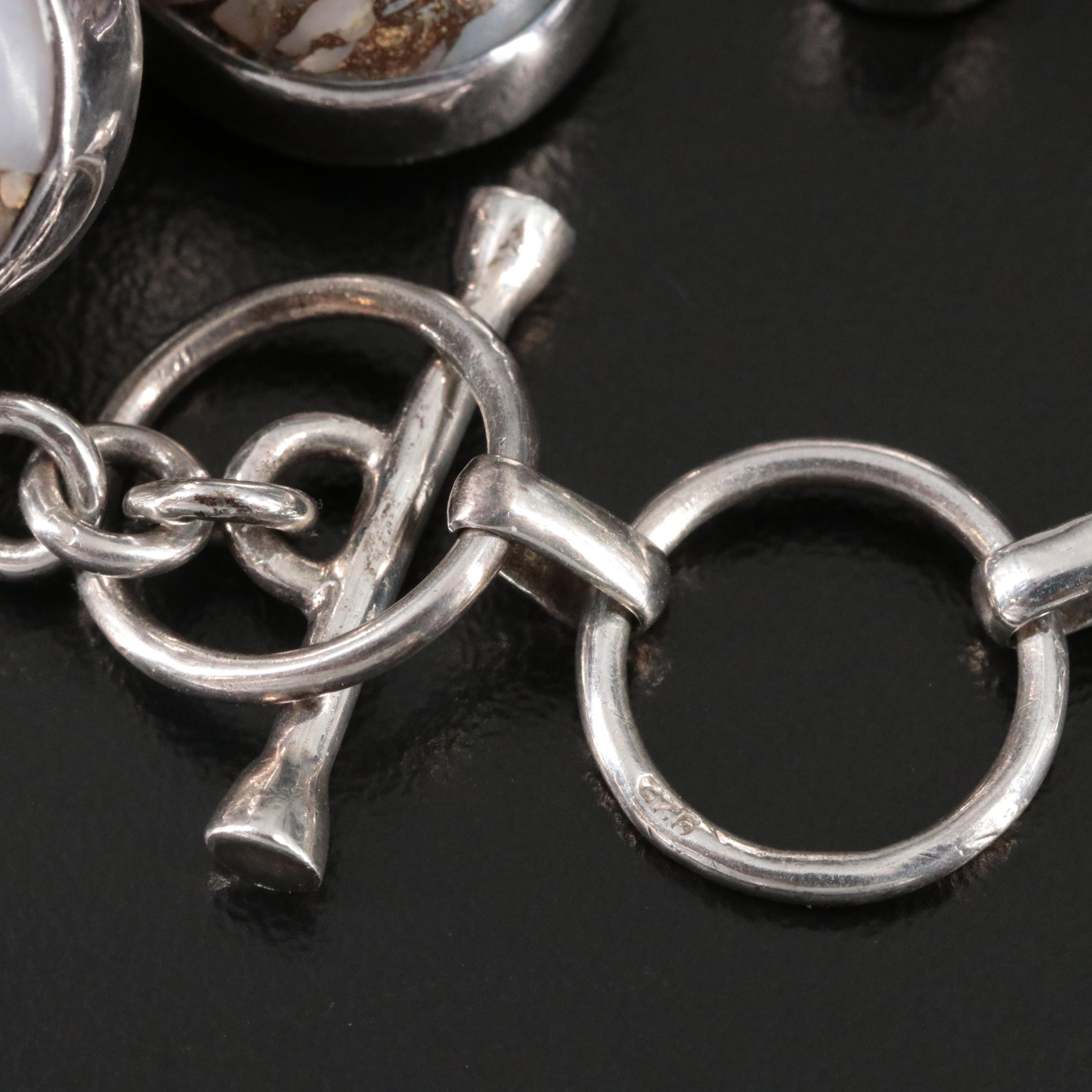 Composite Stone, Amethyst and Pearl Bracelet