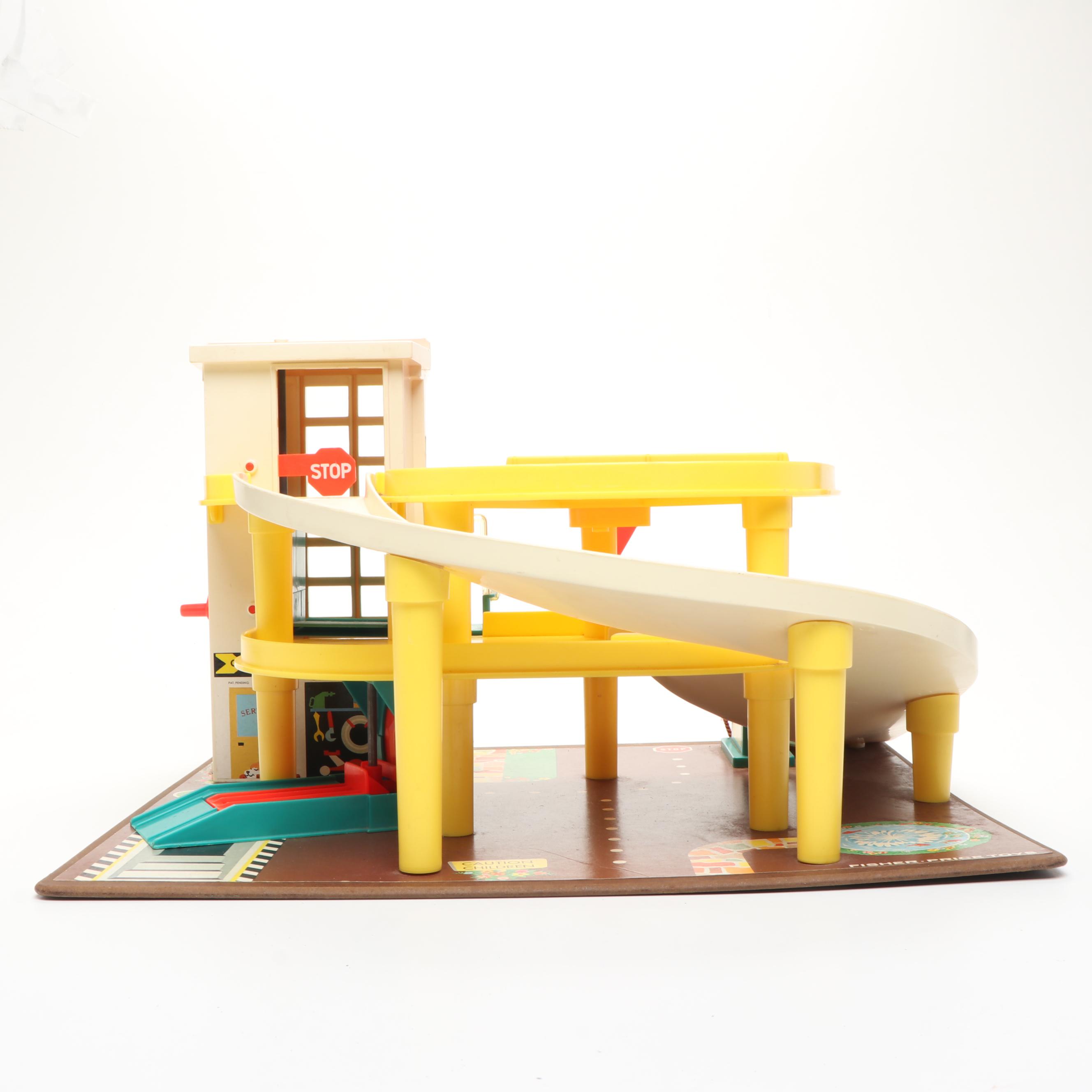 Fisher-Price Parking Ramp Service Center Toy Set, Late 20th Century