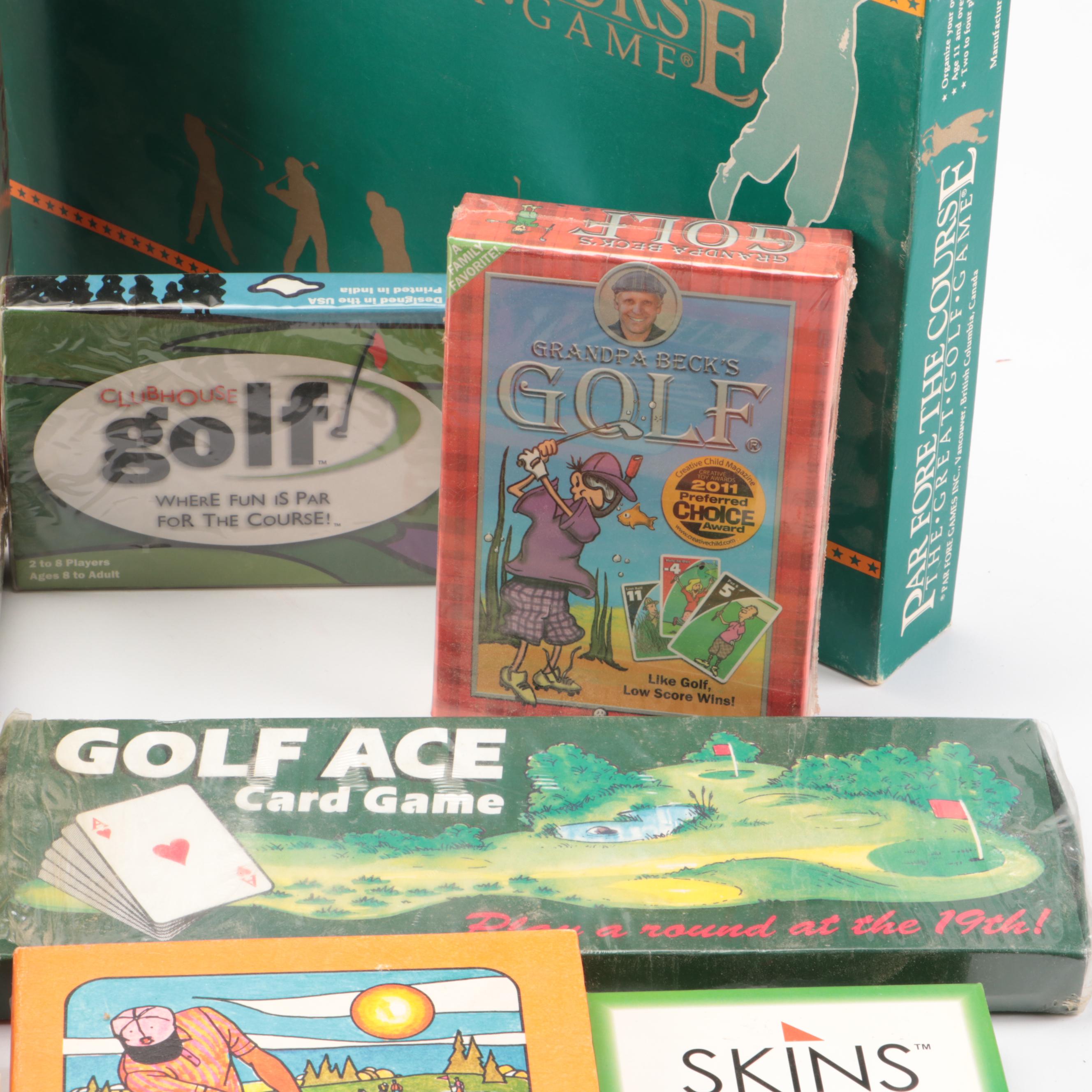 "Shake-A-Round", "Hole In One", "Skins", and More Golf Themed Board Games
