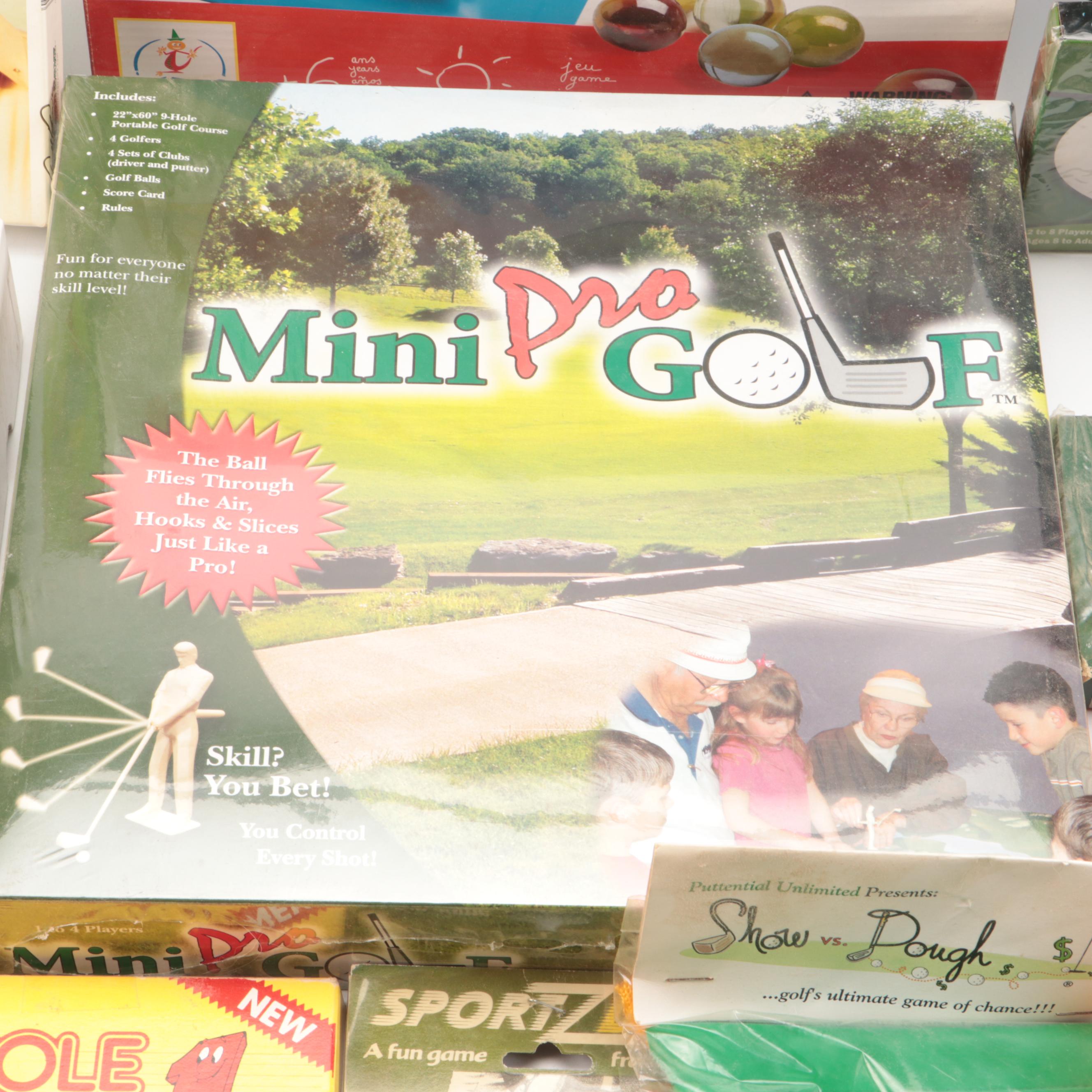 "Shake-A-Round", "Hole In One", "Skins", and More Golf Themed Board Games