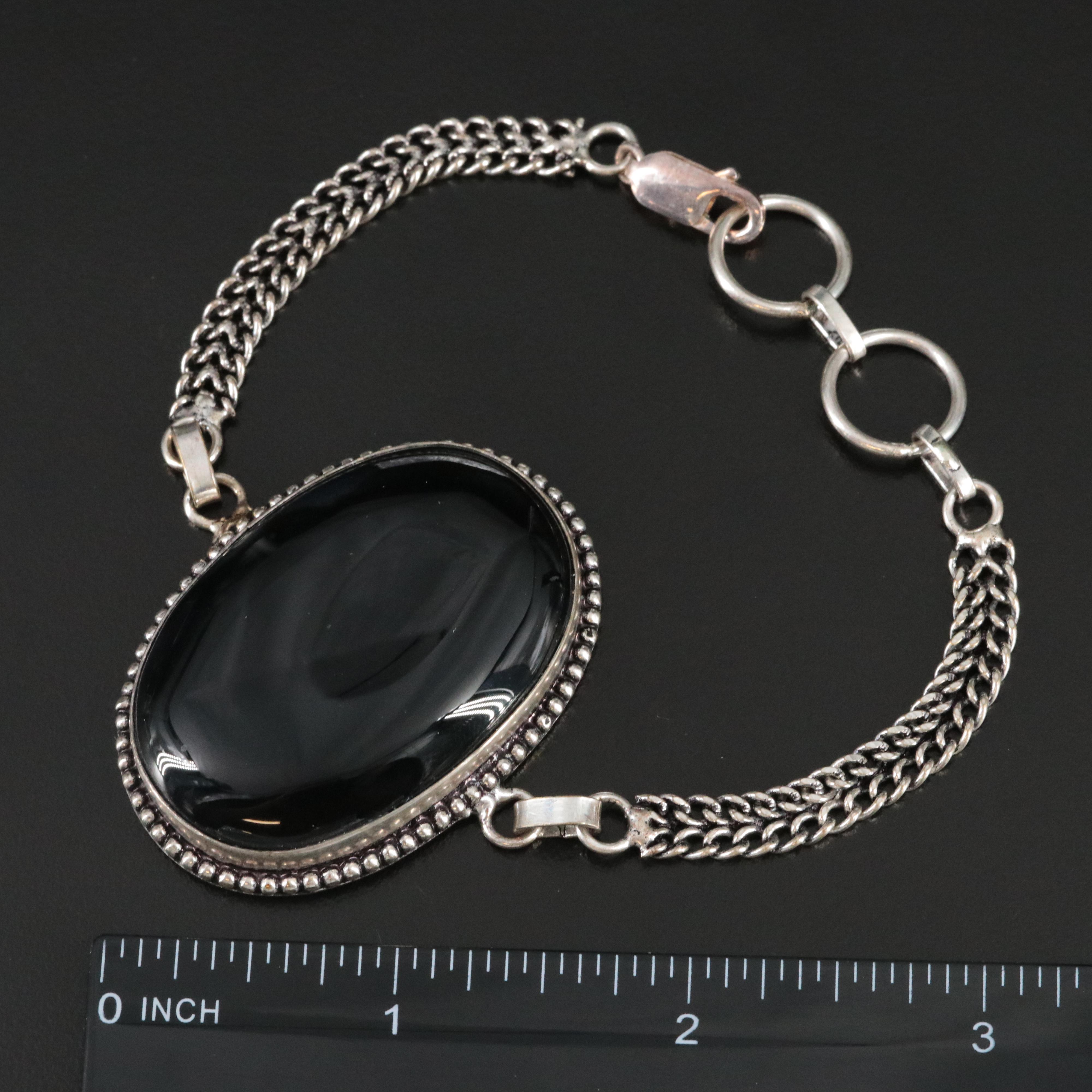 Sterling Black Onyx Bracelet