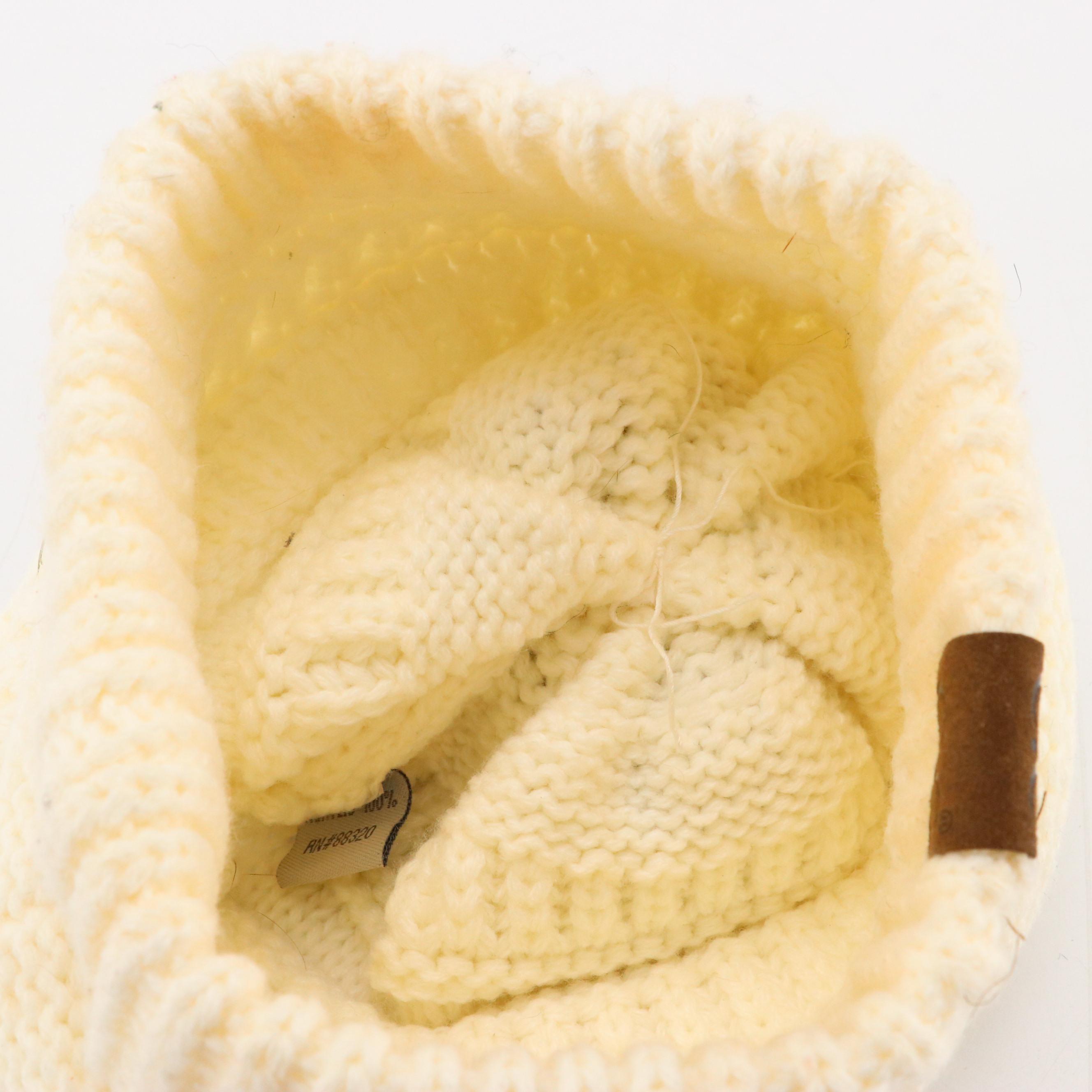 Kangol Black Cord Bucket Hat with Red and White Knit Beanie with Faux-Fur PomPom