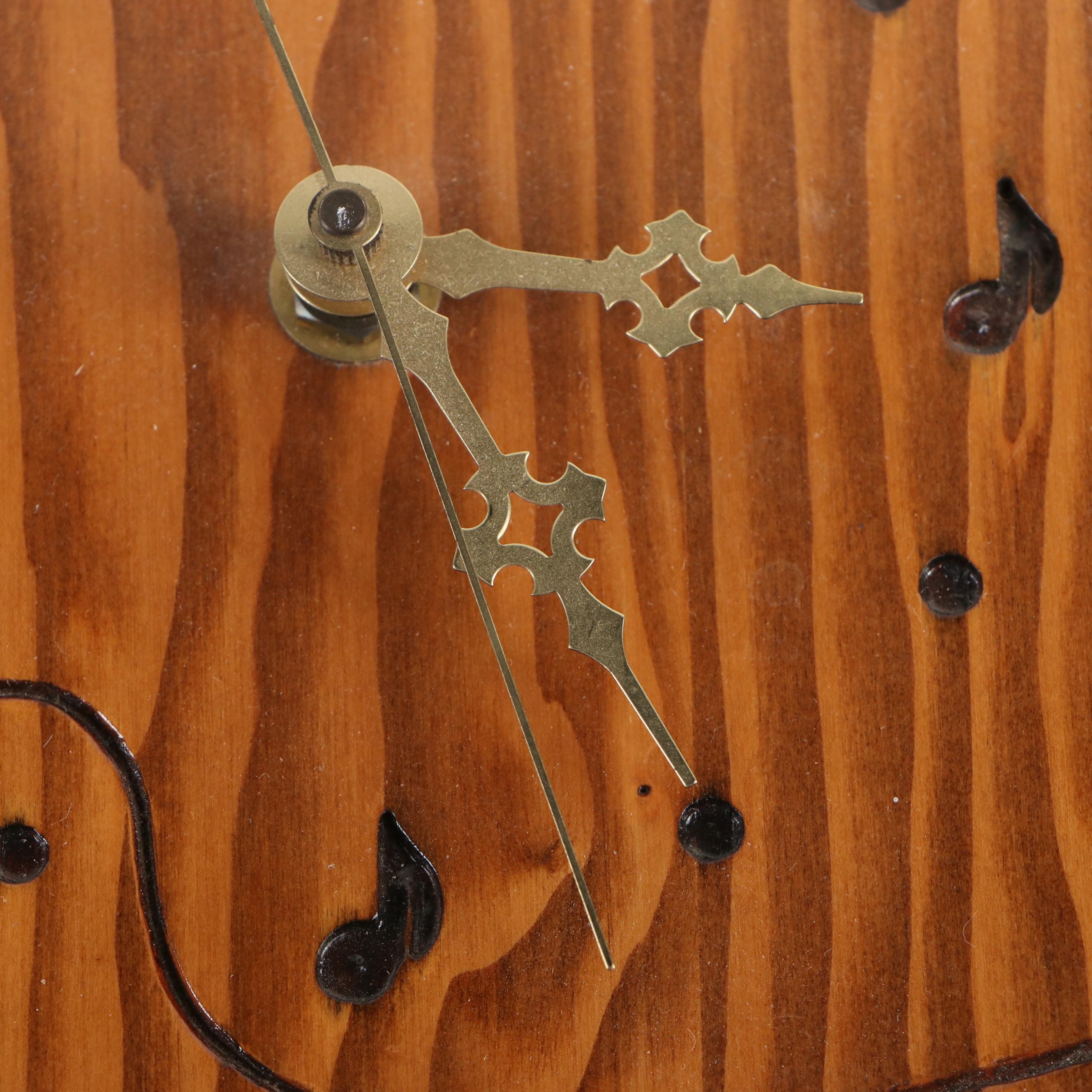 Wood Piano Wall Clock