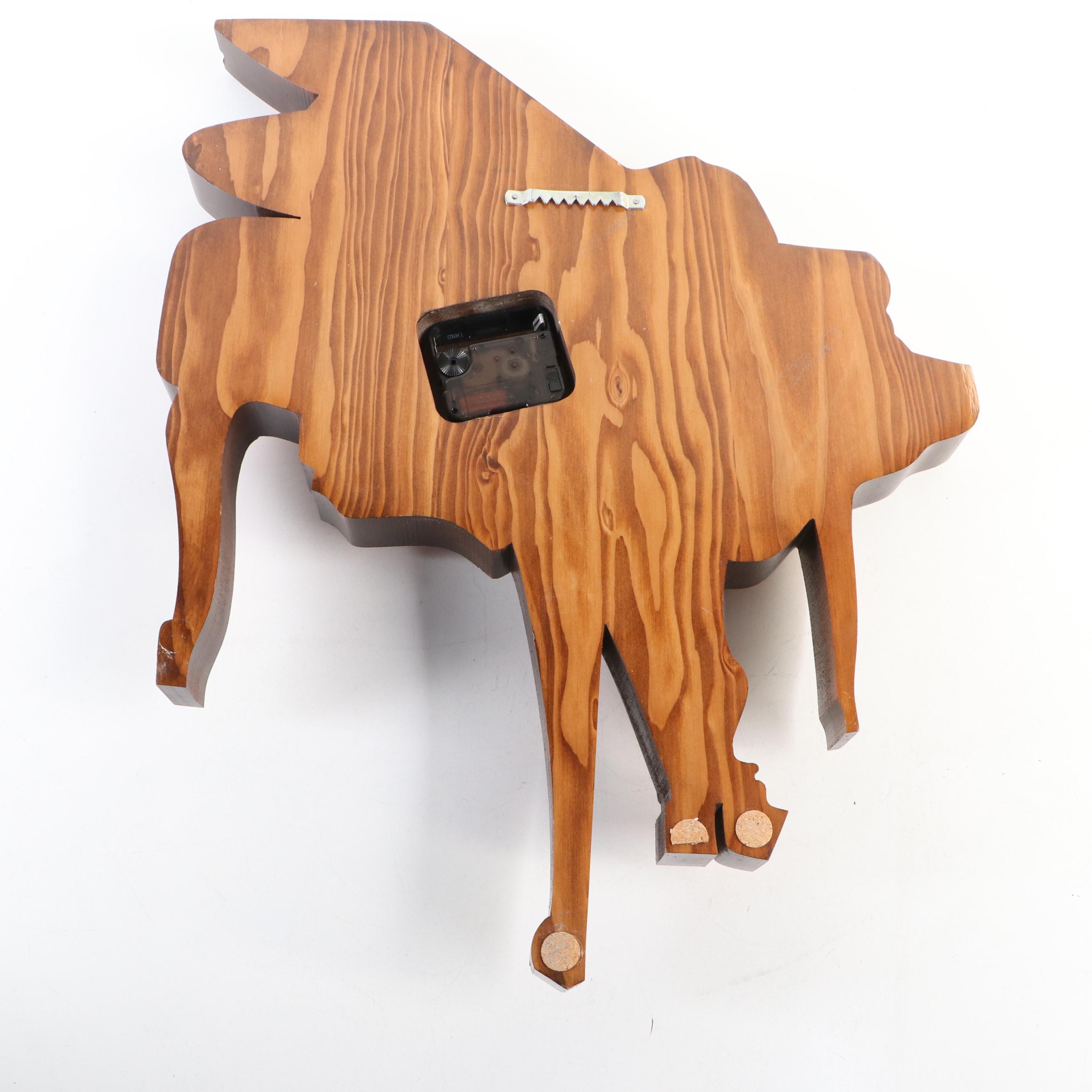 Wood Piano Wall Clock
