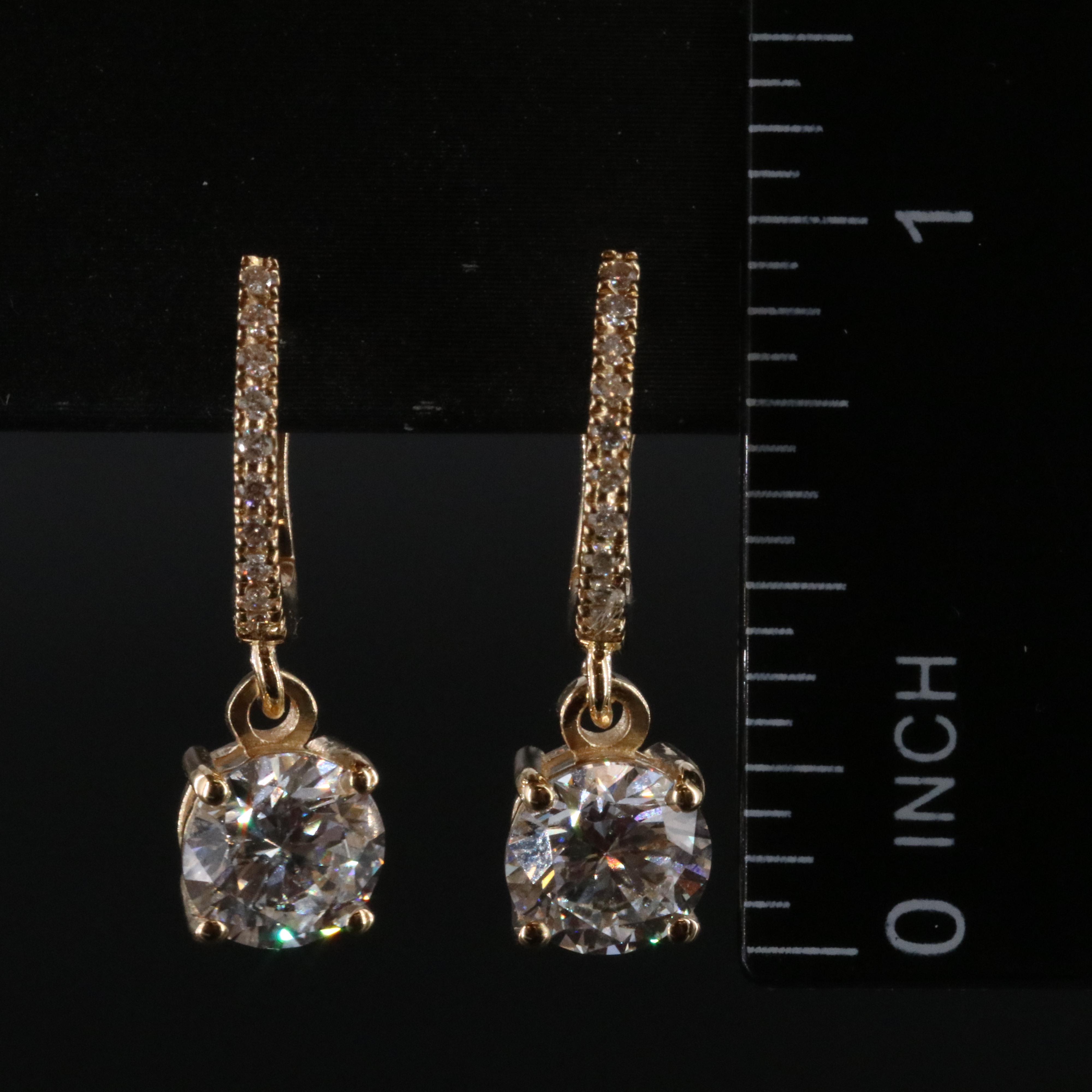 18K 2.78 CTW Diamond Earrings with Lab Grown Centers