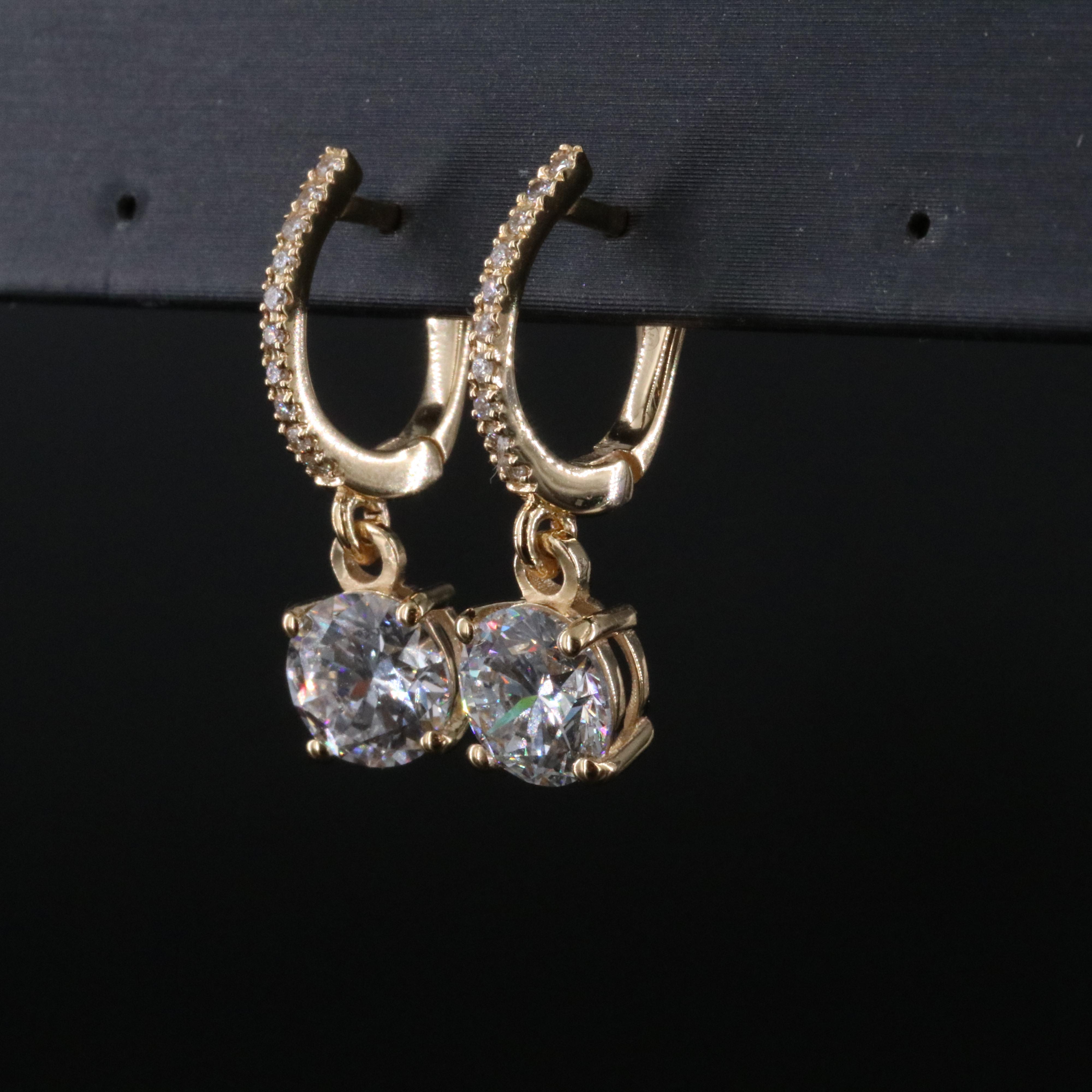 18K 2.78 CTW Diamond Earrings with Lab Grown Centers