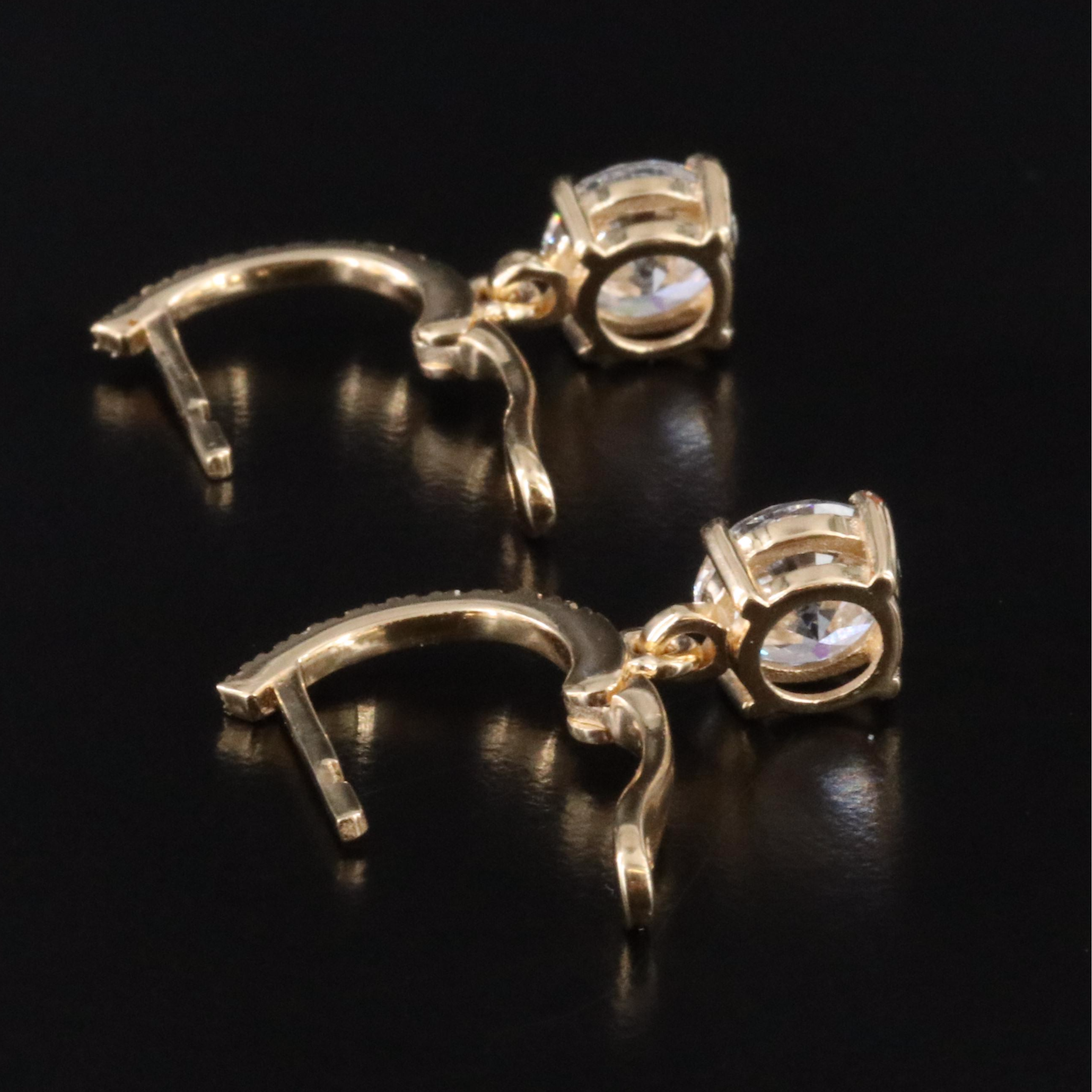 18K 2.78 CTW Diamond Earrings with Lab Grown Centers