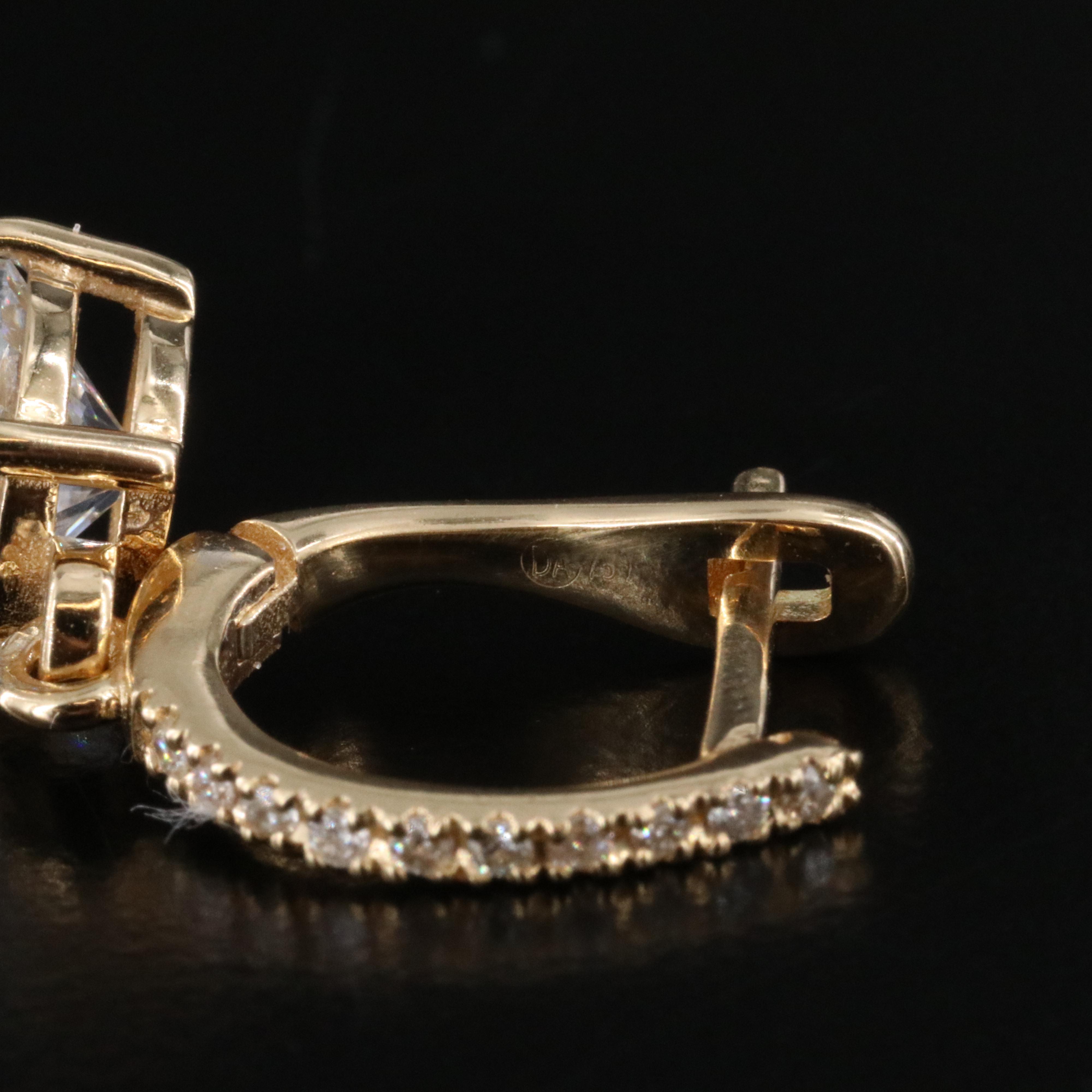 18K 2.78 CTW Diamond Earrings with Lab Grown Centers