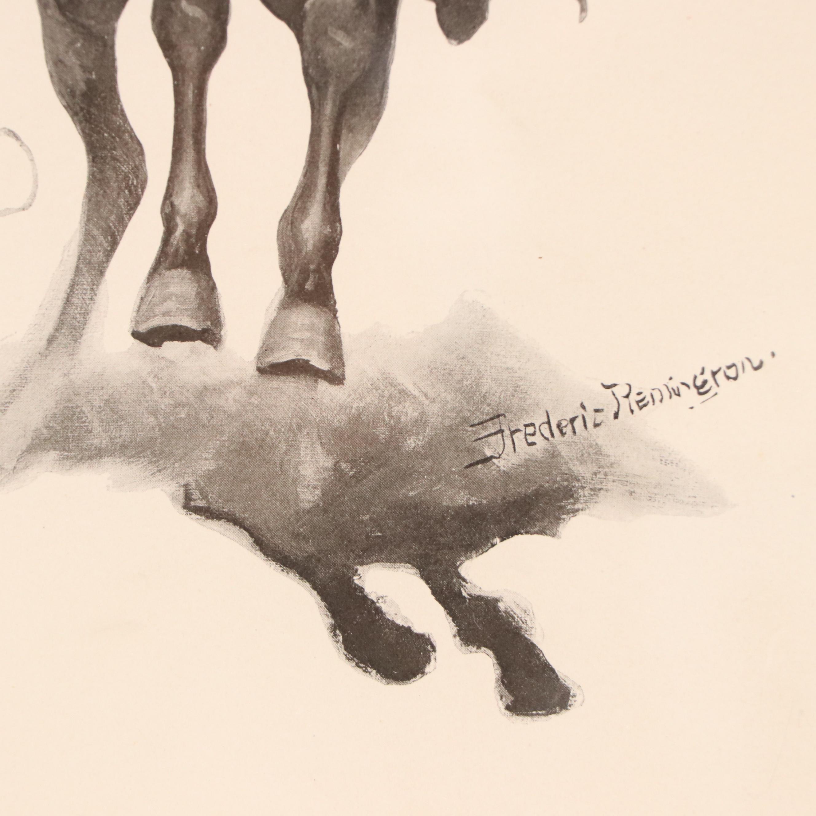 Halftone After Frederic Sackrider Remington for "The Cow Puncher"