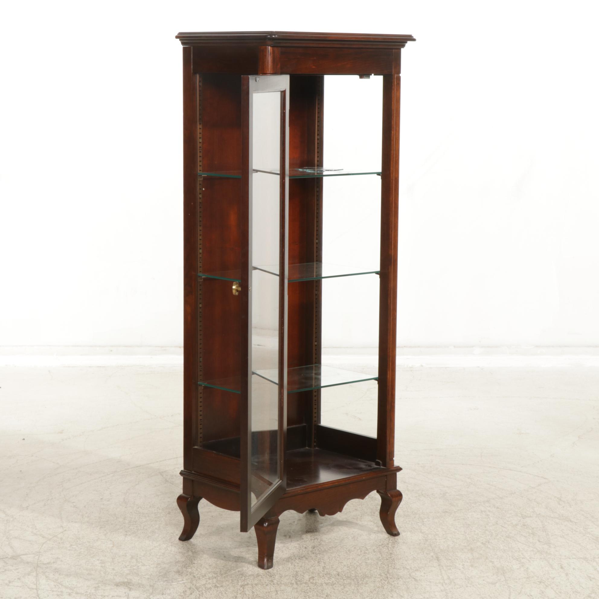 Carl Forslund Father and Three Sons Cherry Curio Cabinet