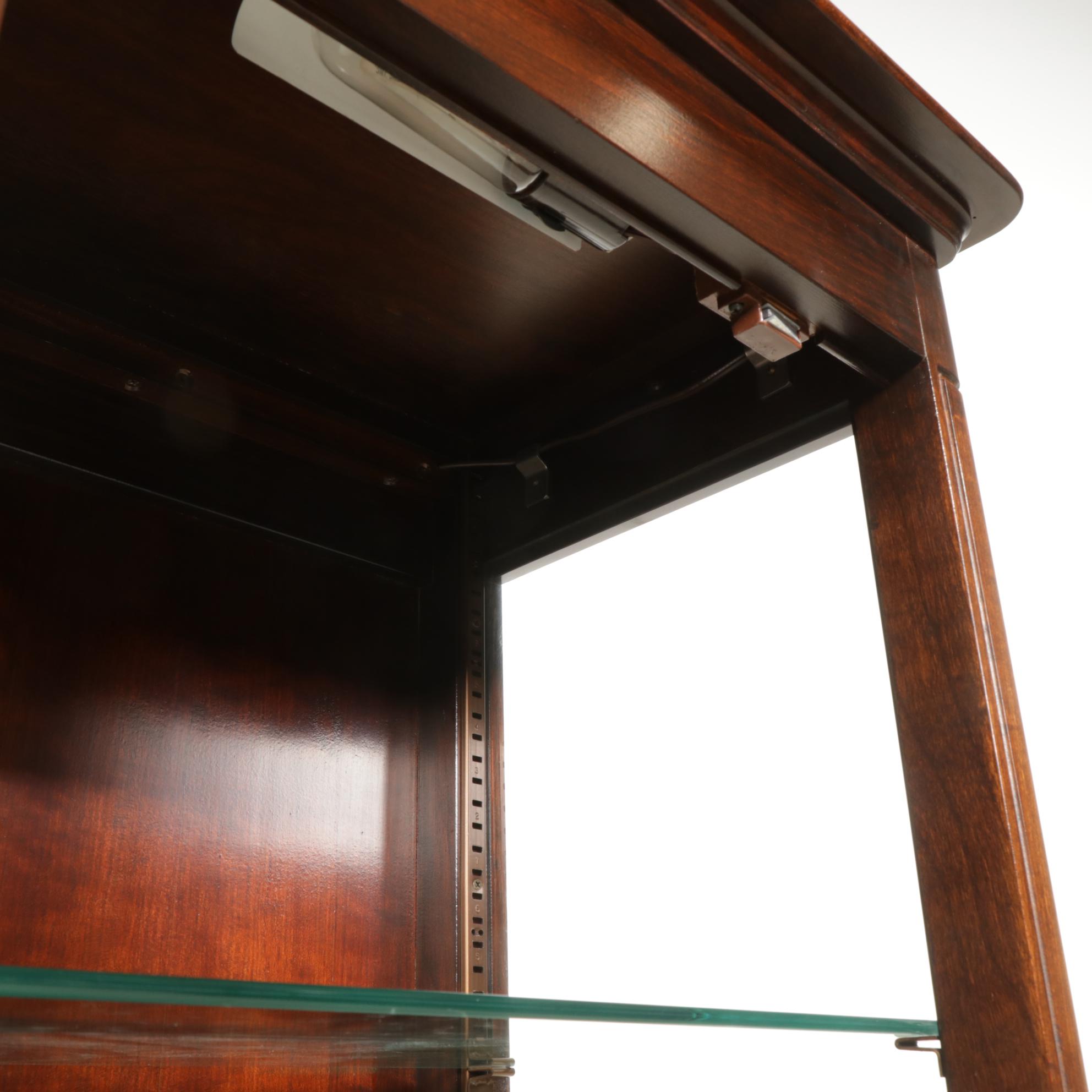 Carl Forslund Father and Three Sons Cherry Curio Cabinet