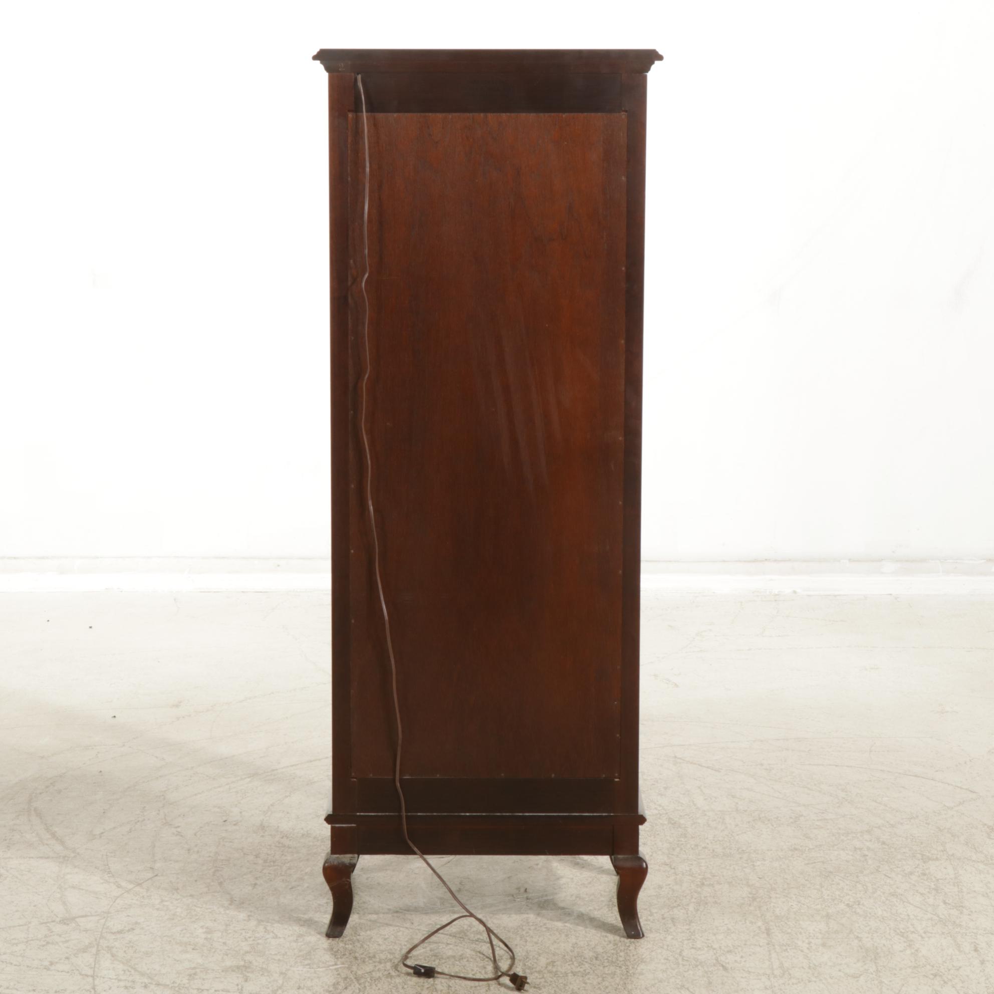 Carl Forslund Father and Three Sons Cherry Curio Cabinet