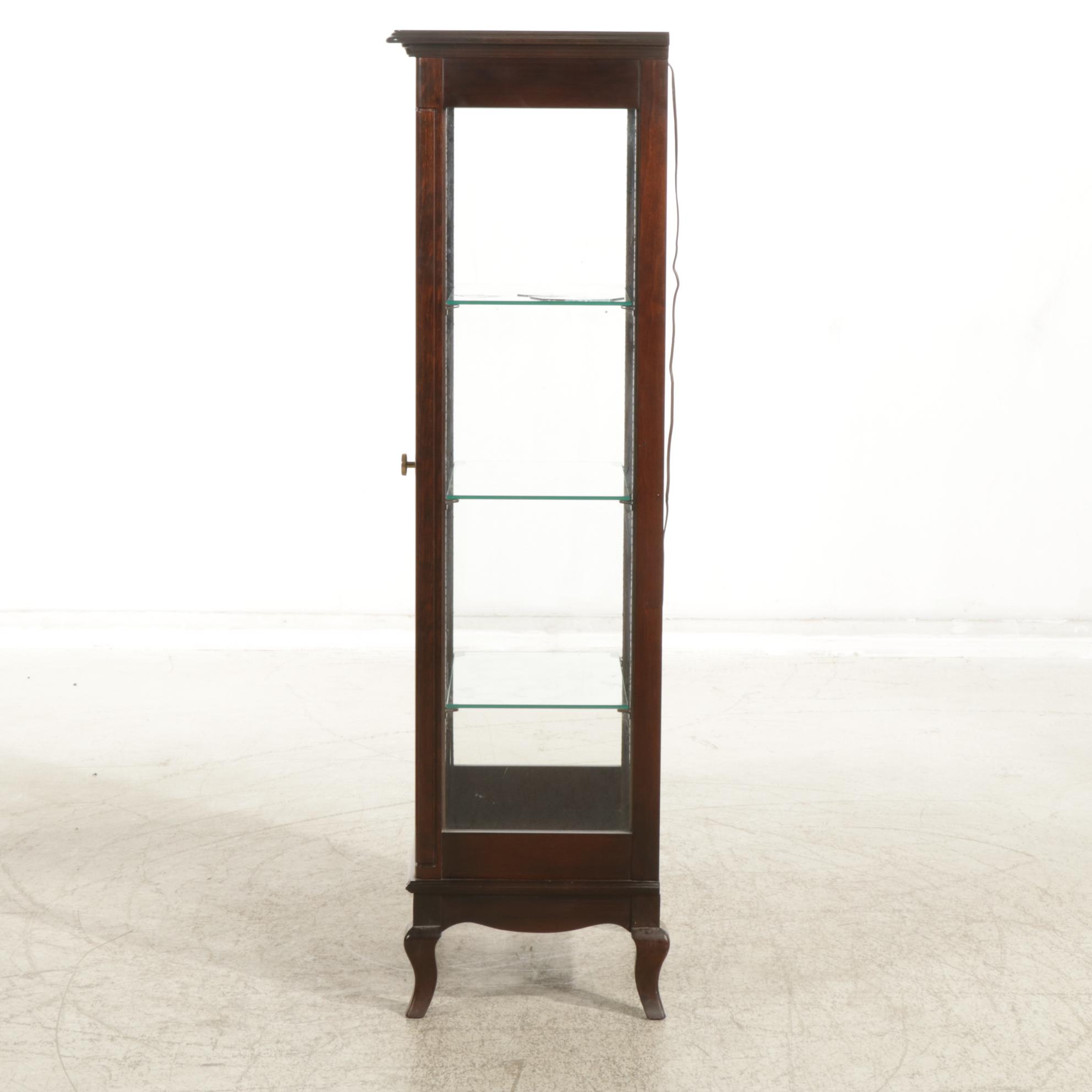 Carl Forslund Father and Three Sons Cherry Curio Cabinet