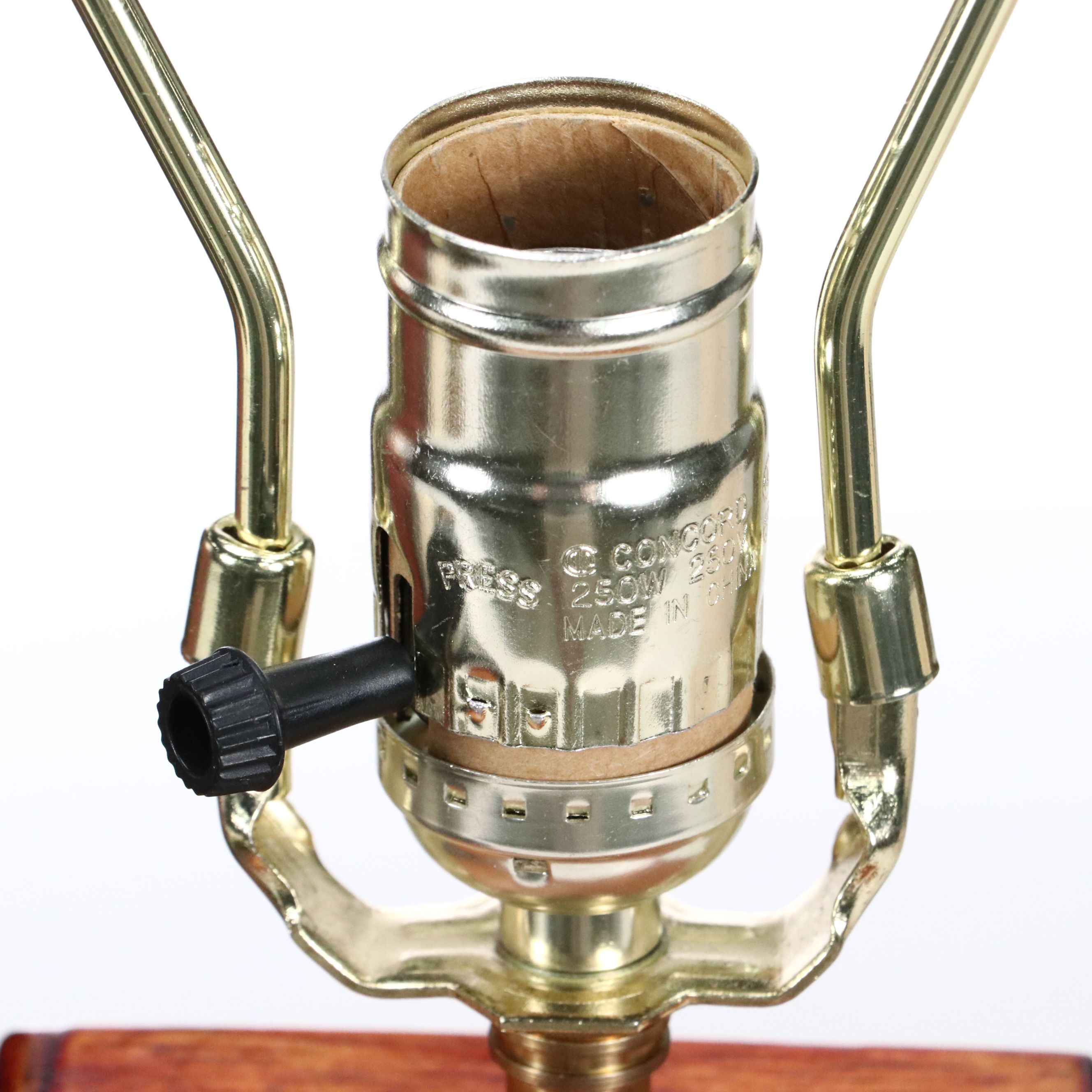 Ceramic Urn Table Lamp with Large Wall Clock and Decorative Containers