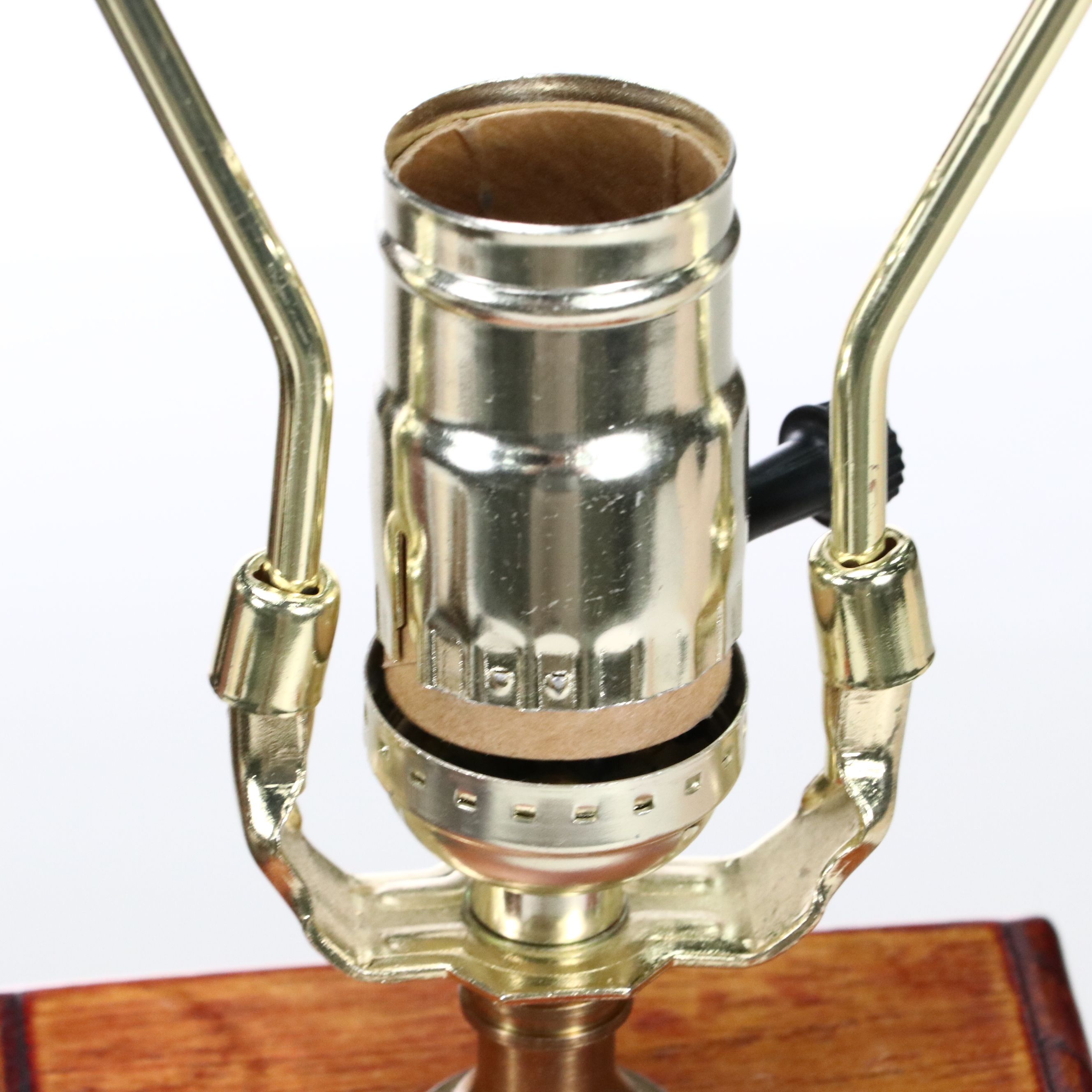 Ceramic Urn Table Lamp with Large Wall Clock and Decorative Containers