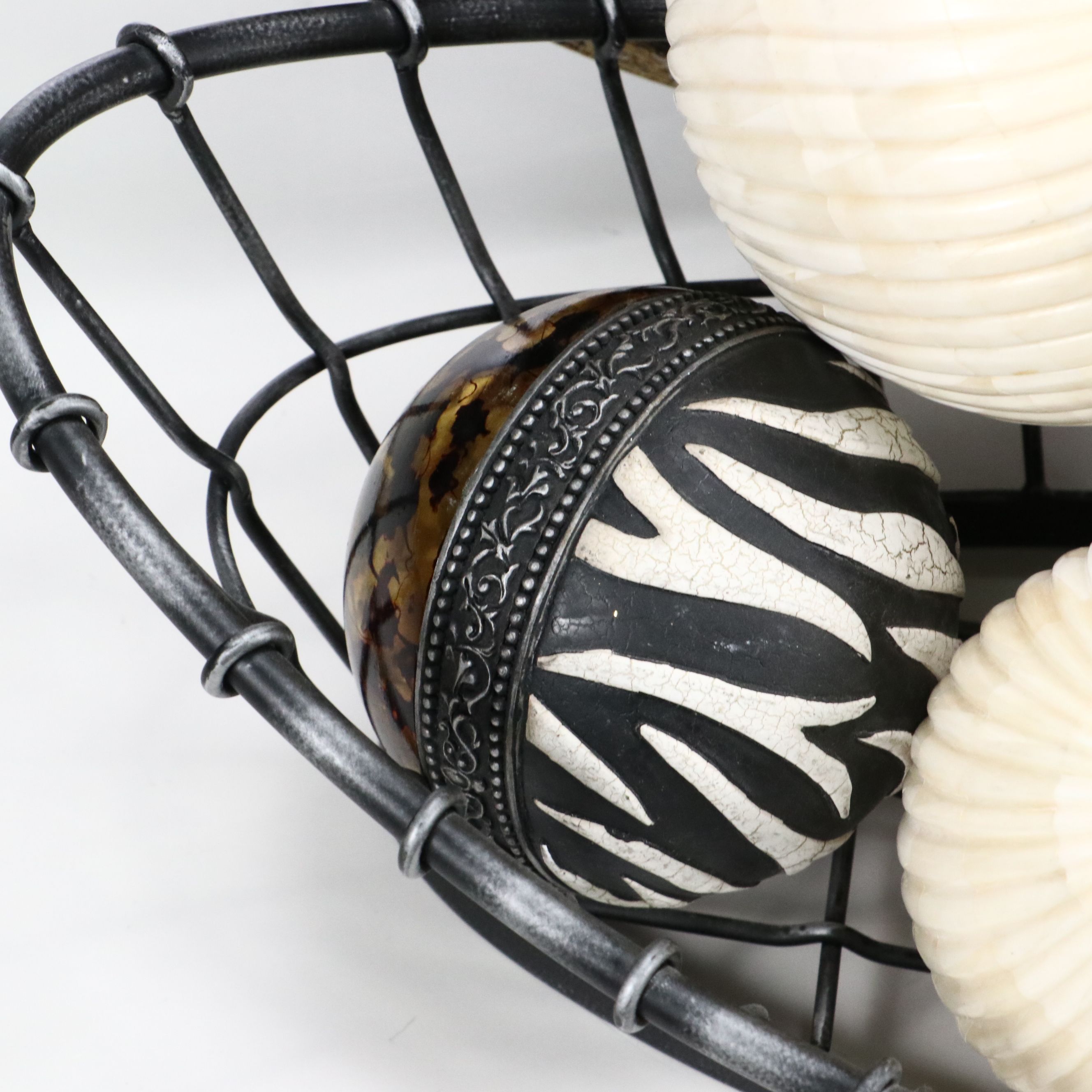 Ceramic Urn Table Lamp with Large Wall Clock and Decorative Containers