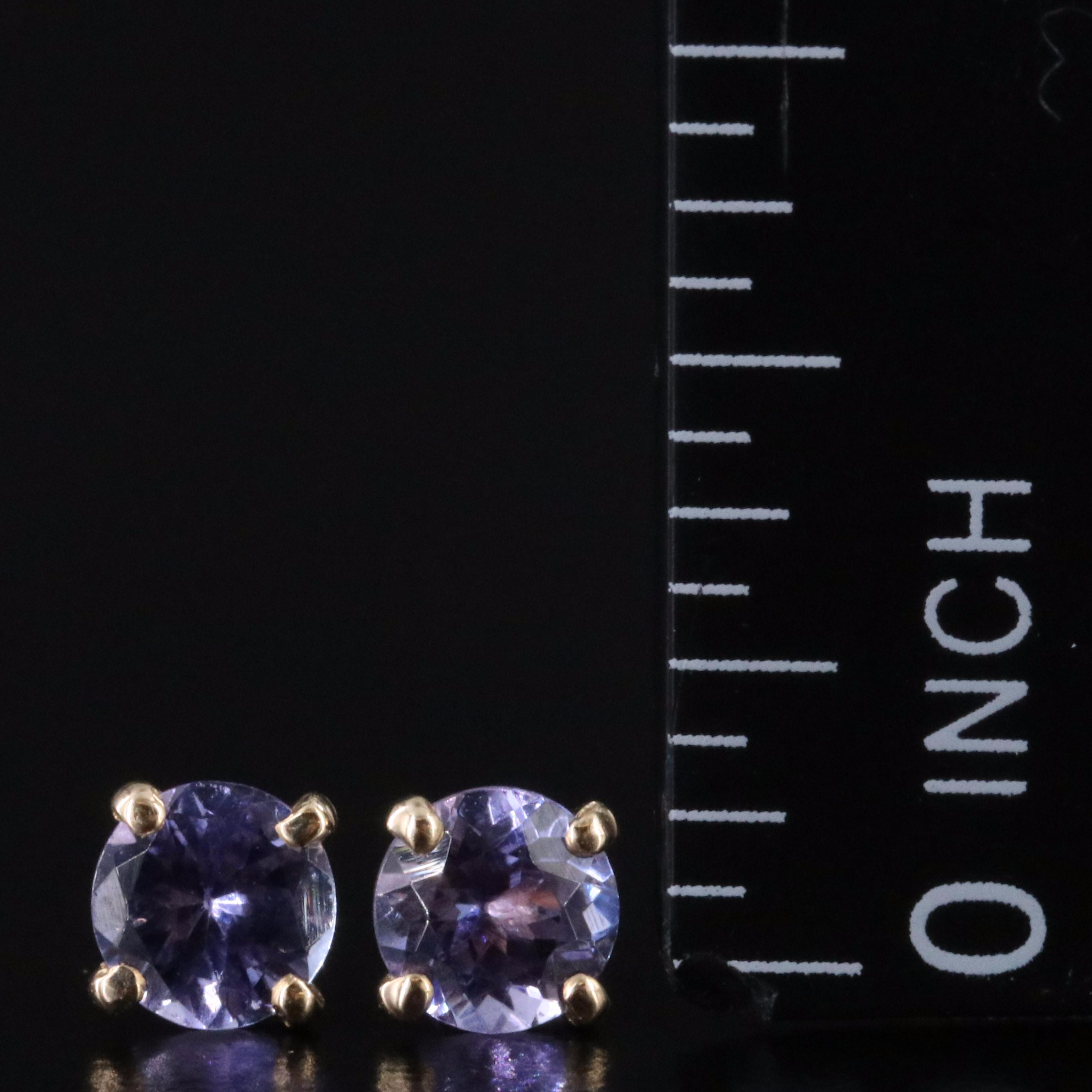14K Tanzanite Stud Earrings