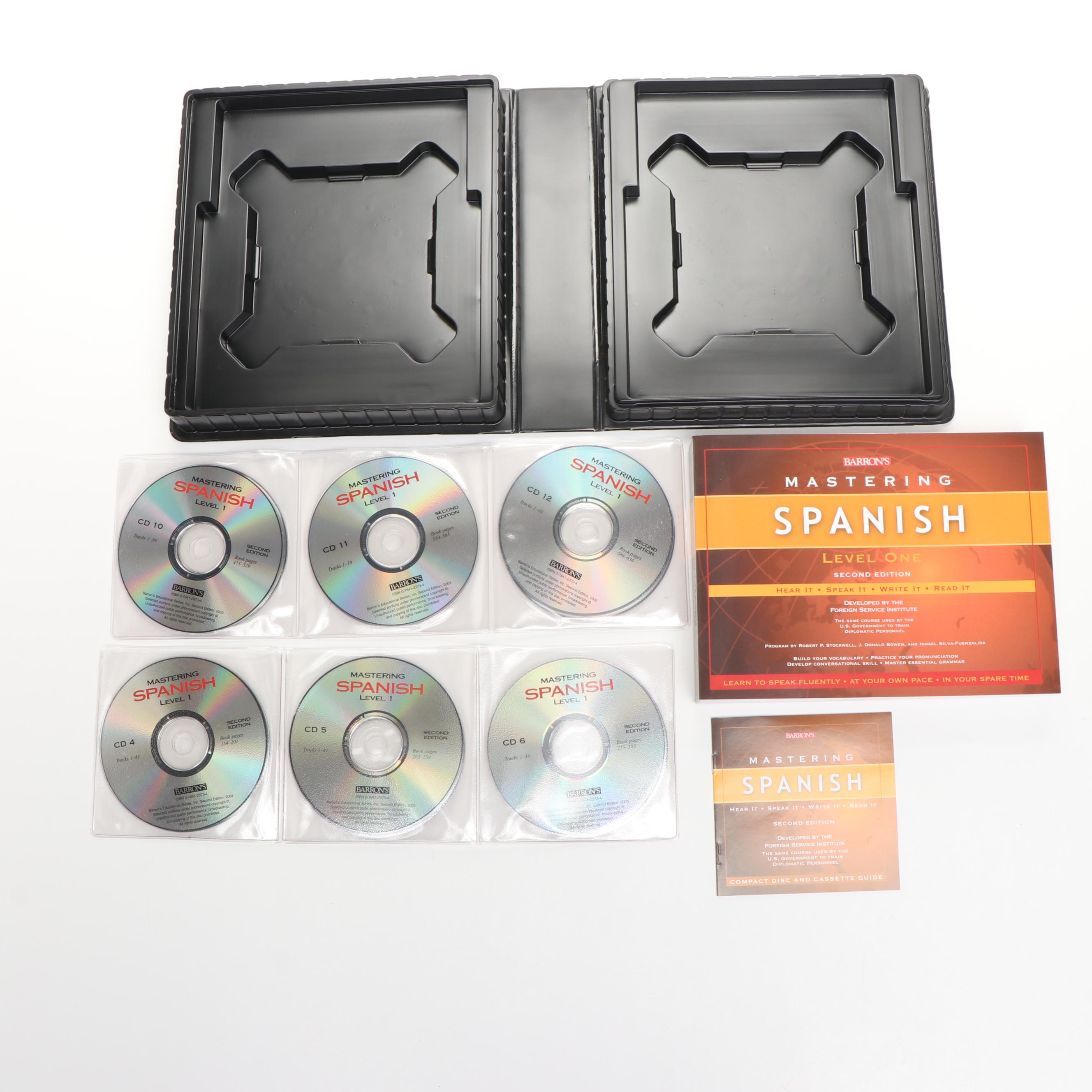 Barron's Second Edition "Mastering Spanish Level One" CDs and Textbook