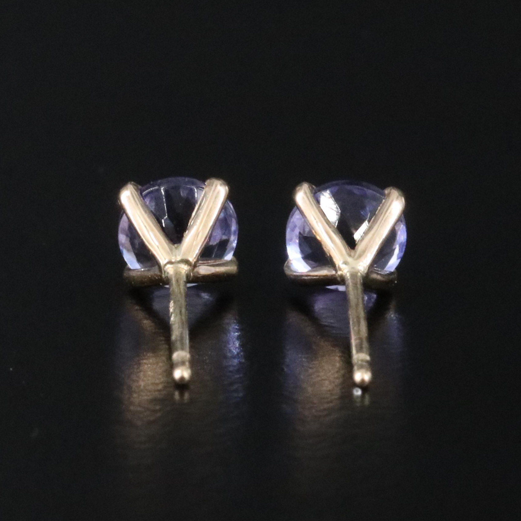 14K Tanzanite Stud Earrings