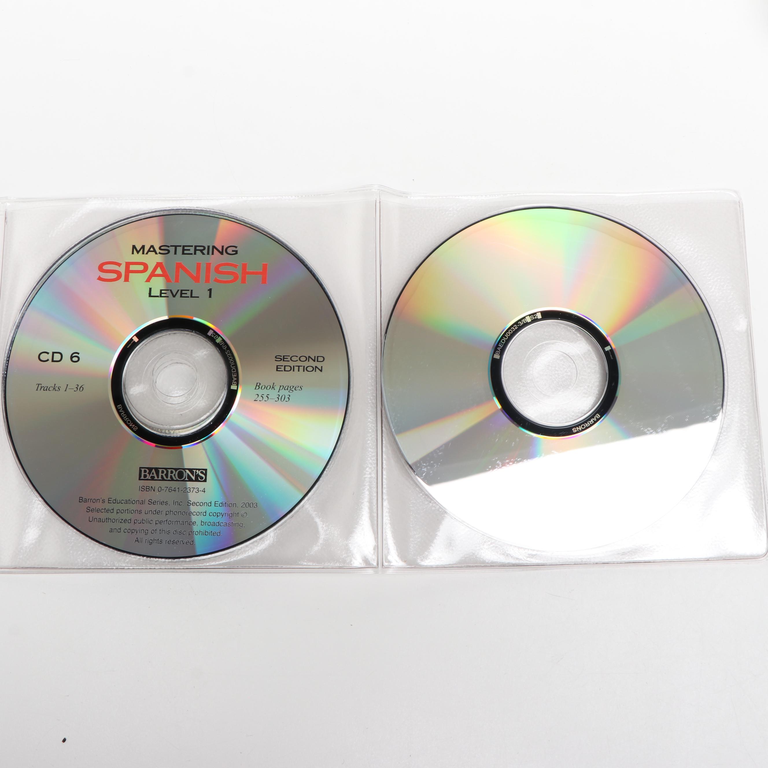 Barron's Second Edition "Mastering Spanish Level One" CDs and Textbook