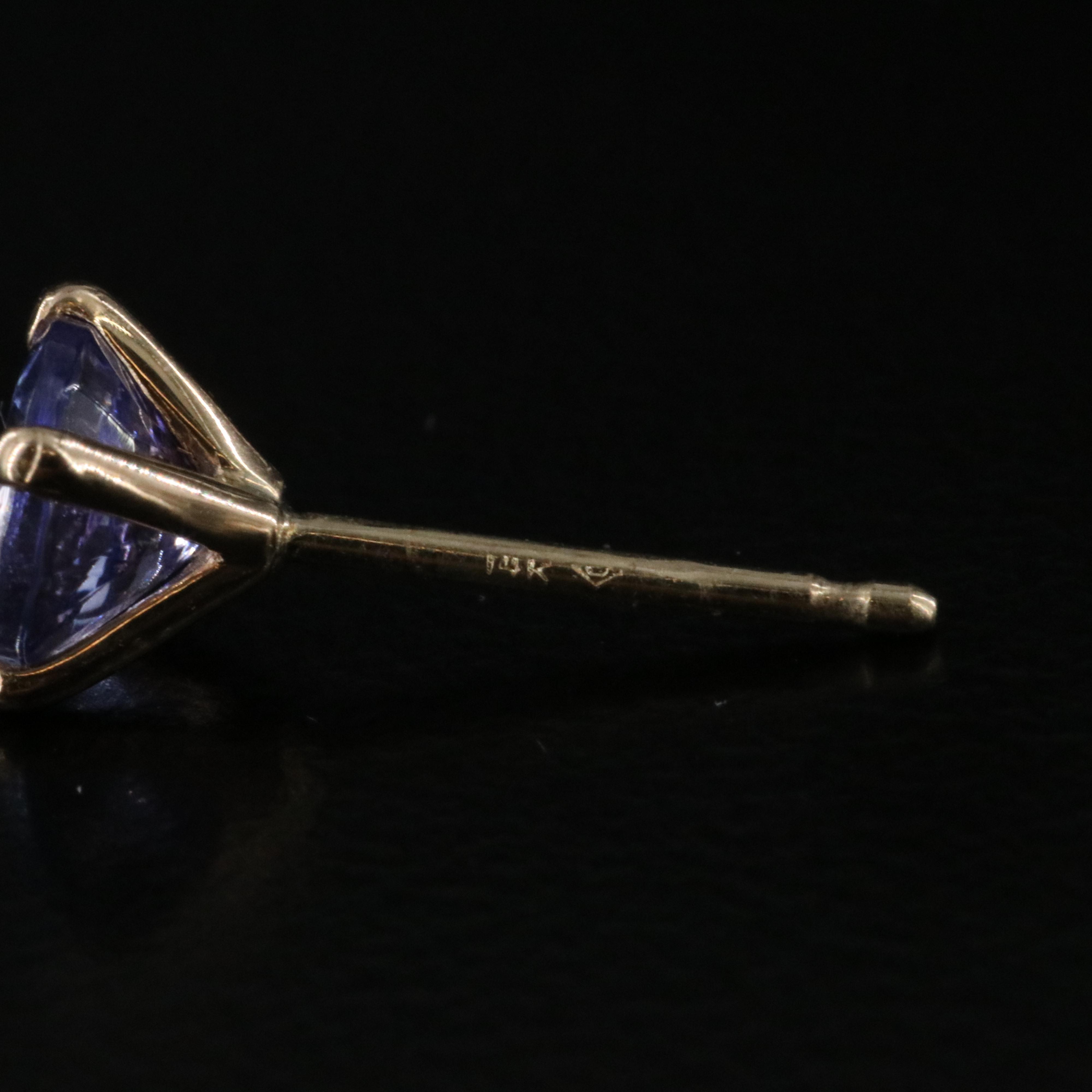 14K Tanzanite Stud Earrings