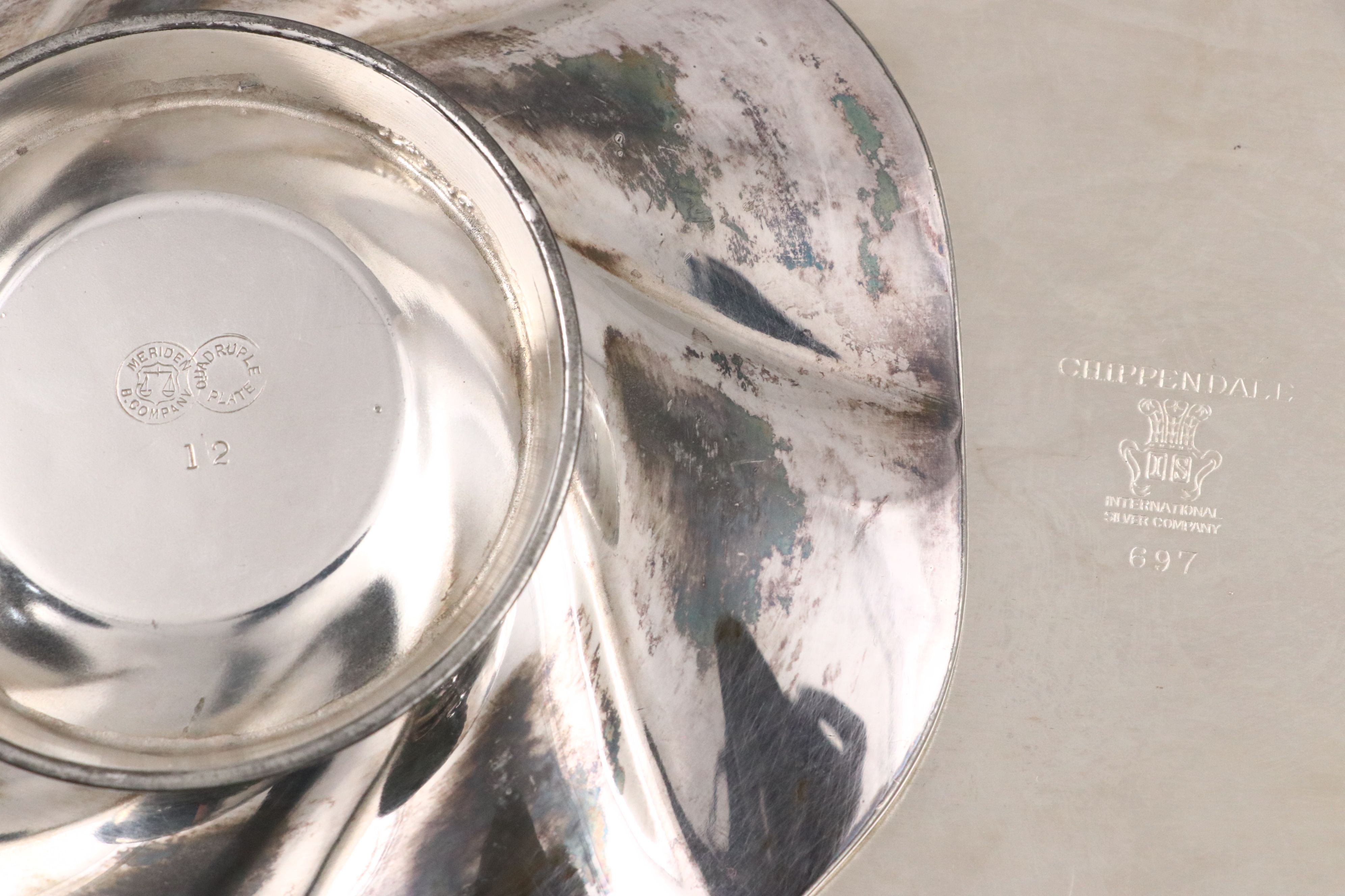 Meridan Silver Plate Compote and More Silver Plate Serveware